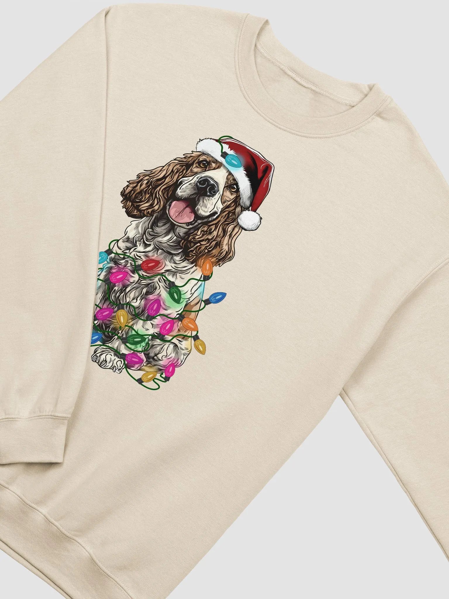 Funny Cocker Spaniel(Orange & White) Christmas Sweatshirt product image (23)
