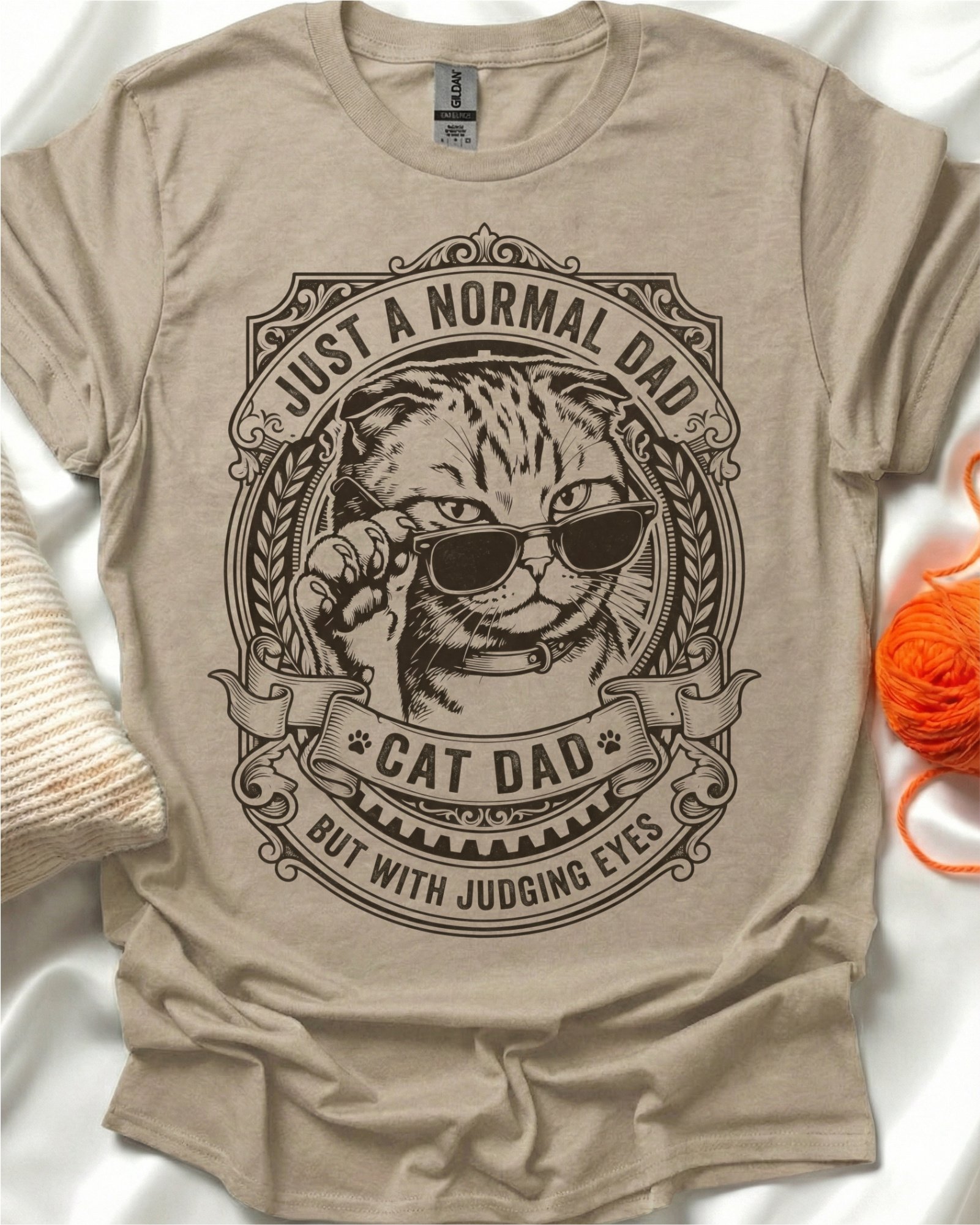 Judging Eyes Cat Dad T-Shirt product image (1)