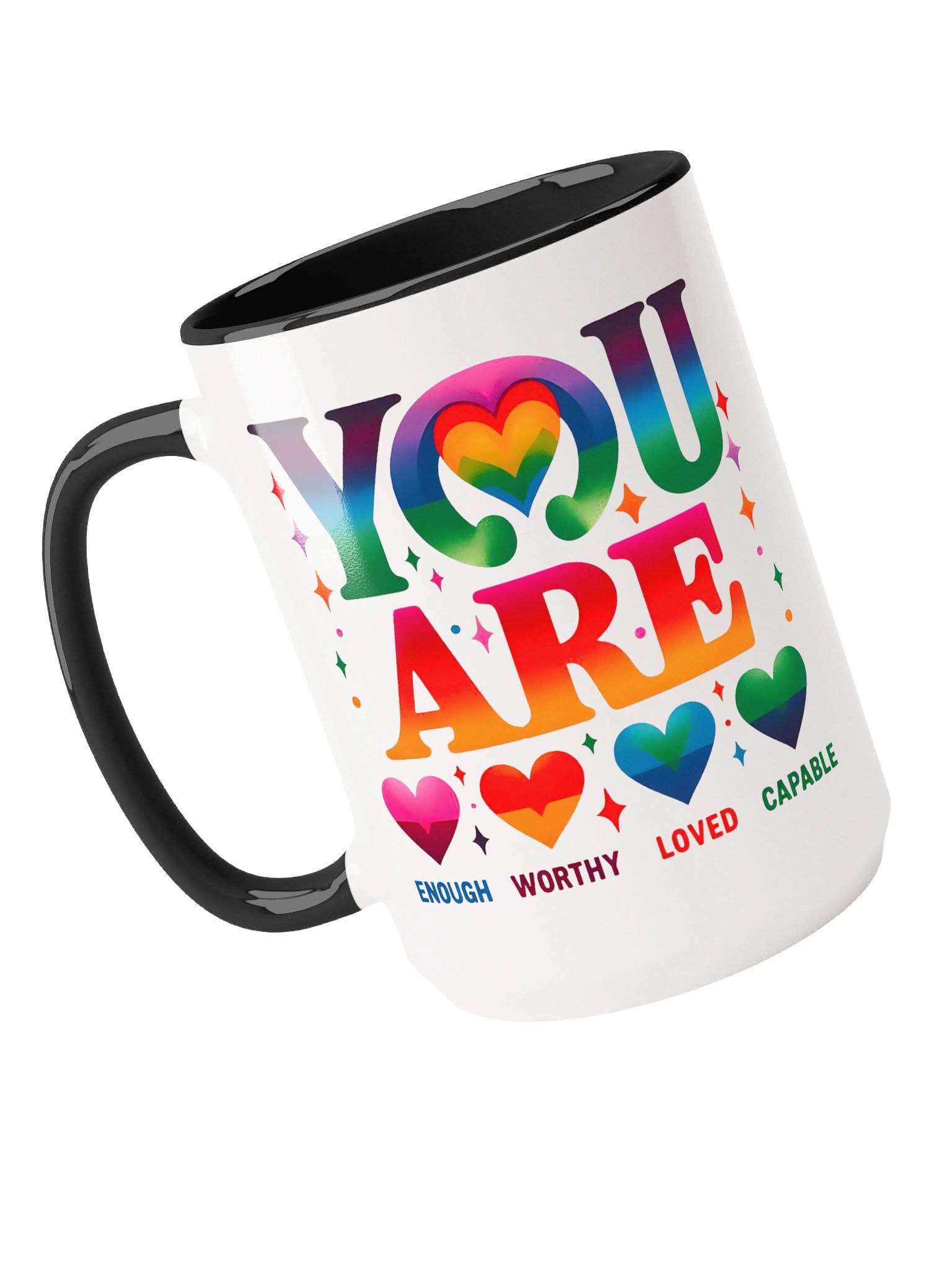 Rainbow Hearts Ceramic Mug product image (16)