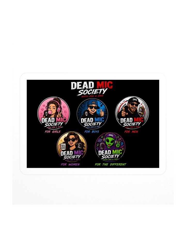 Dead Mic Society Kiss Cut Stickers product image (1)