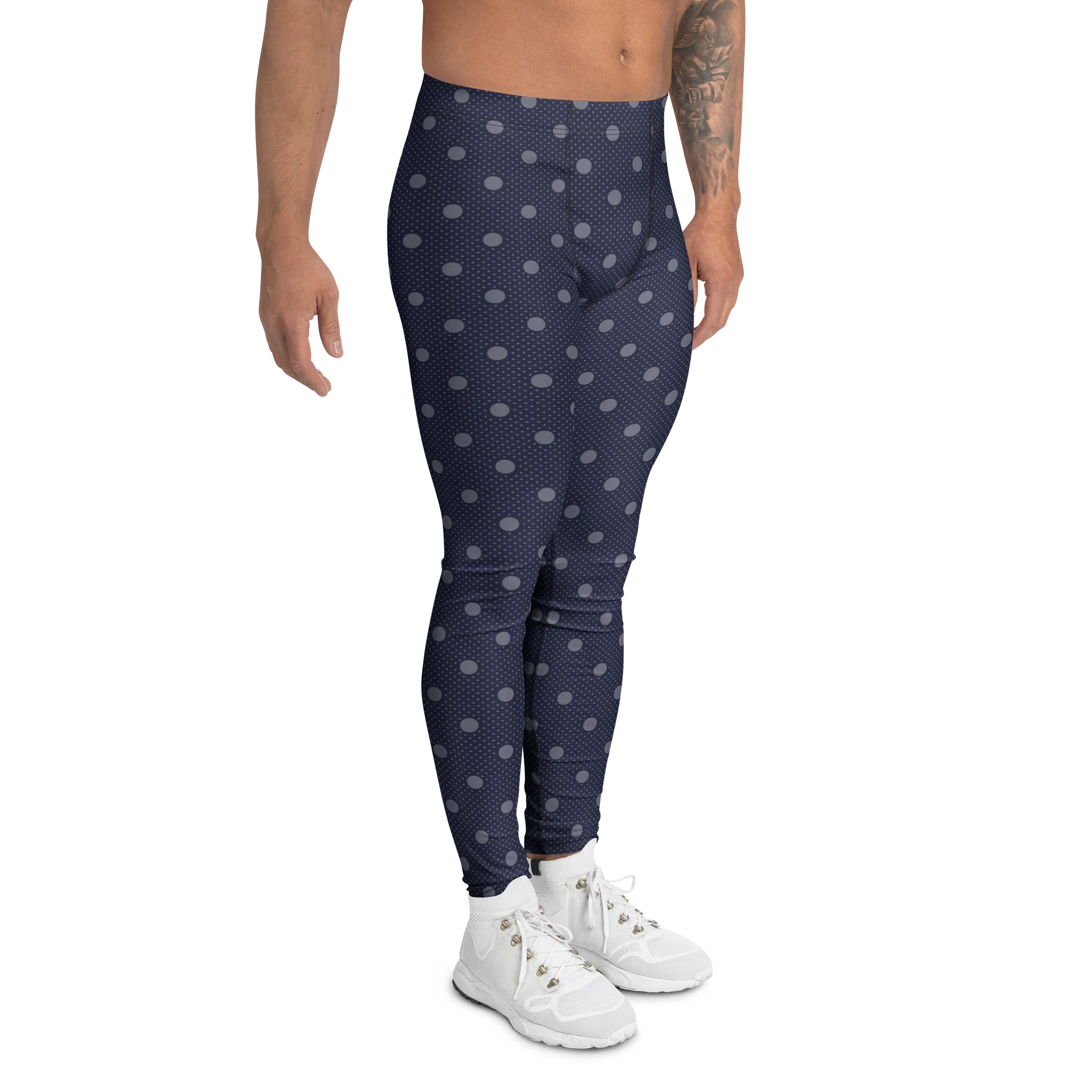 Comfortable Men's Leggings with Modern Polka Dots Design product image (3)