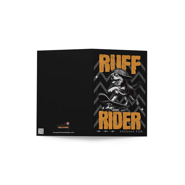 Funny Skateboard Dog Greeting Card – Ruff Rider product image (4)