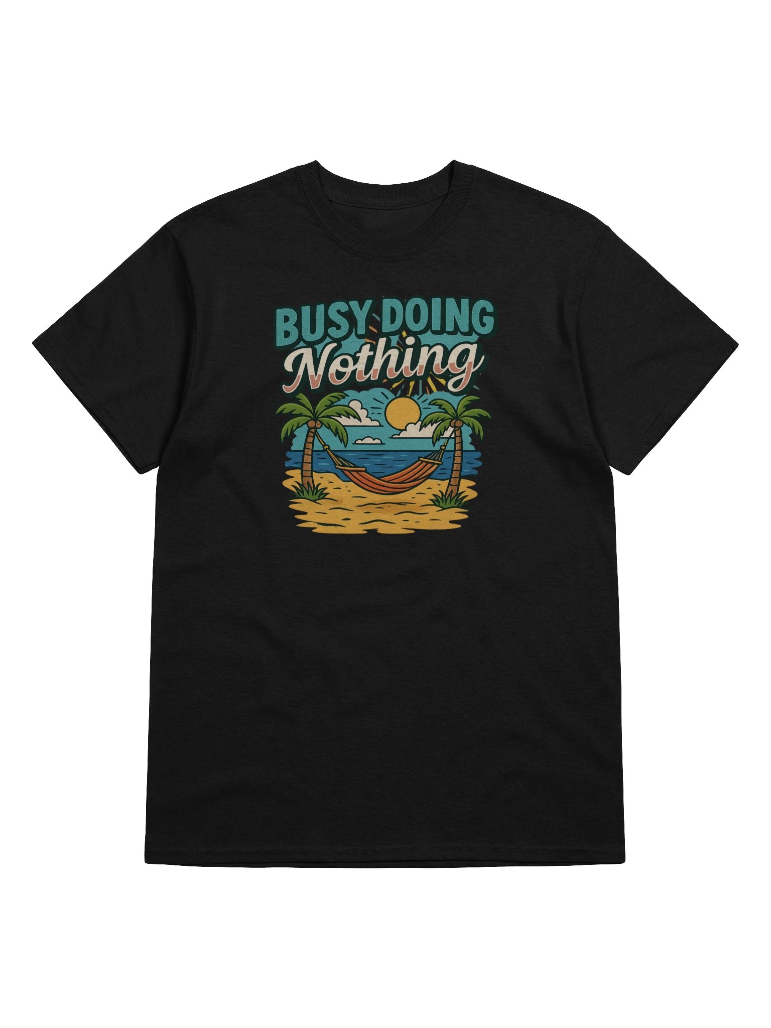 Busy Doing Nothing T-Shirt – Retro Beach Vibes Relaxation Tee product image (10)