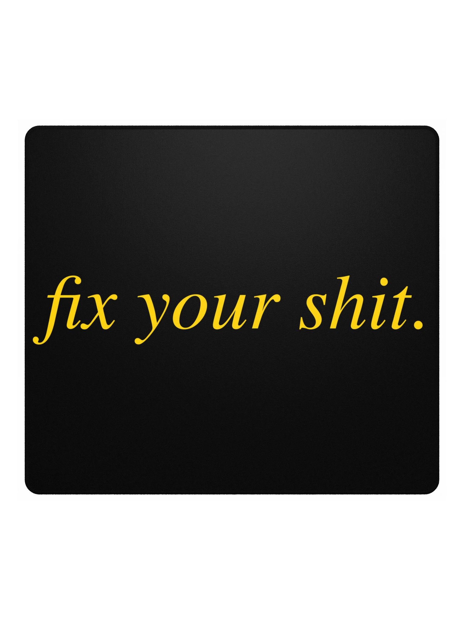 No ShopCo Gaming Mouse Pad - Phrase Yellow on Black product image (2)
