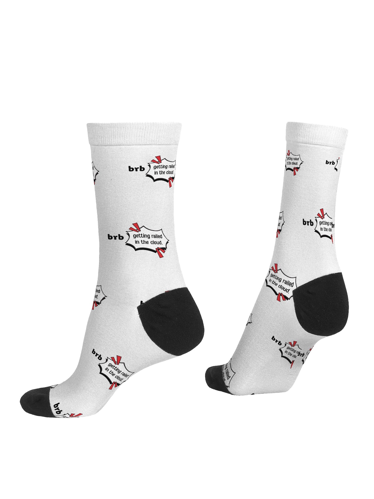 brb: Getting Railed in the Cloud Socks product image (4)