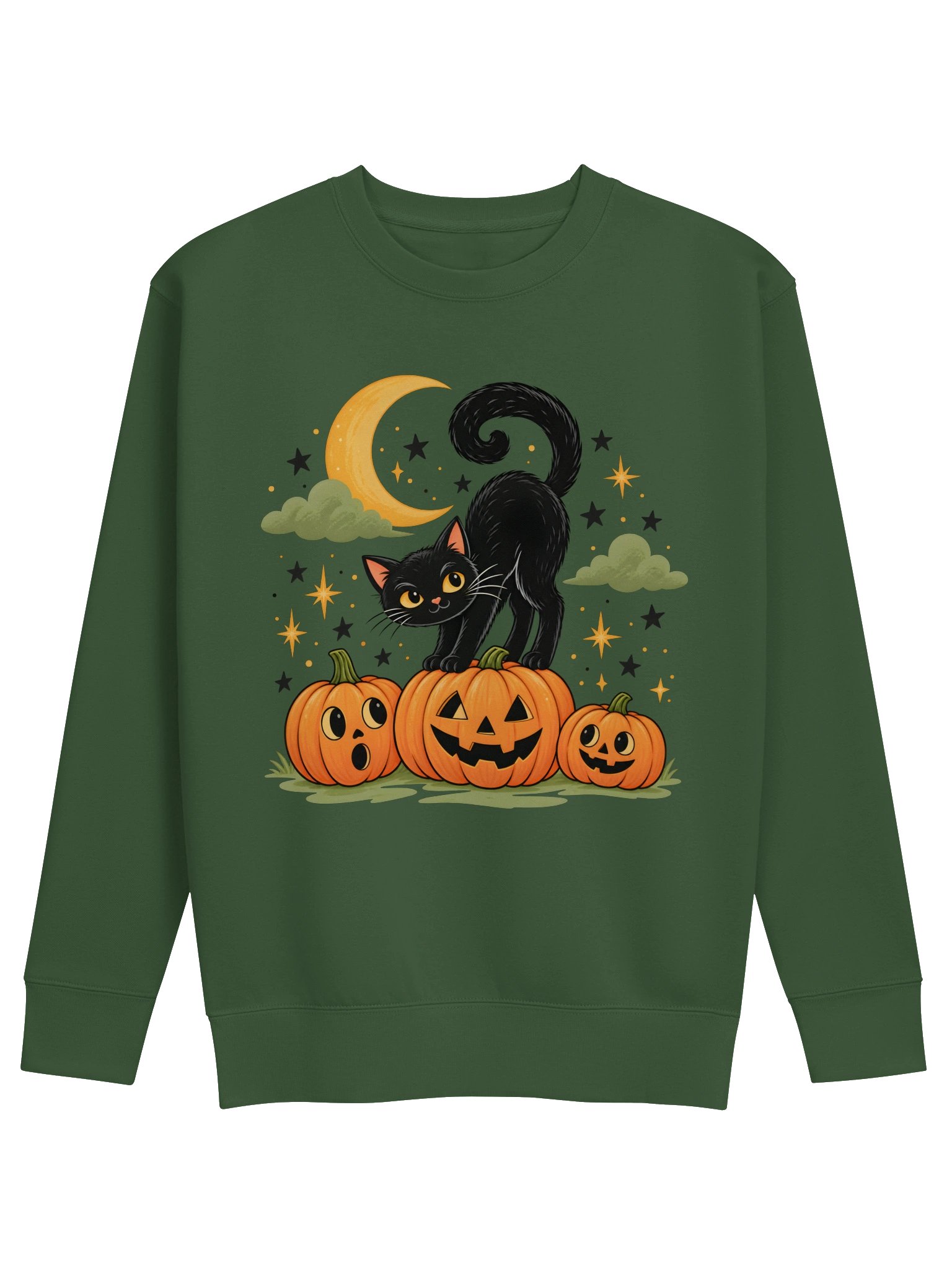 Black Cat Halloween Pumpkin Sweatshirt product image (65)