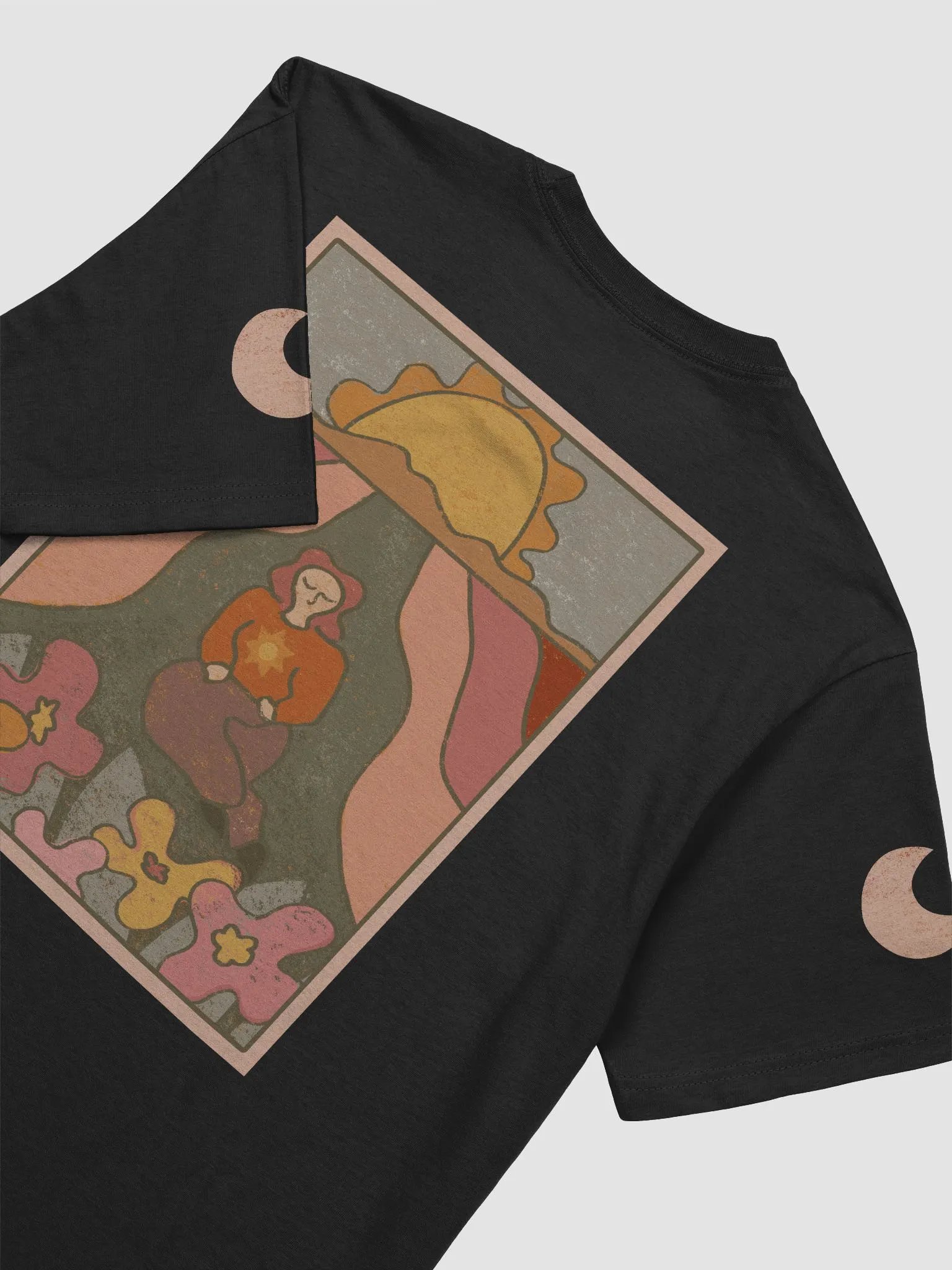 The Sun with Celestial Sleeves - Next Level Brand Supersoft T-Shirt product image (4)