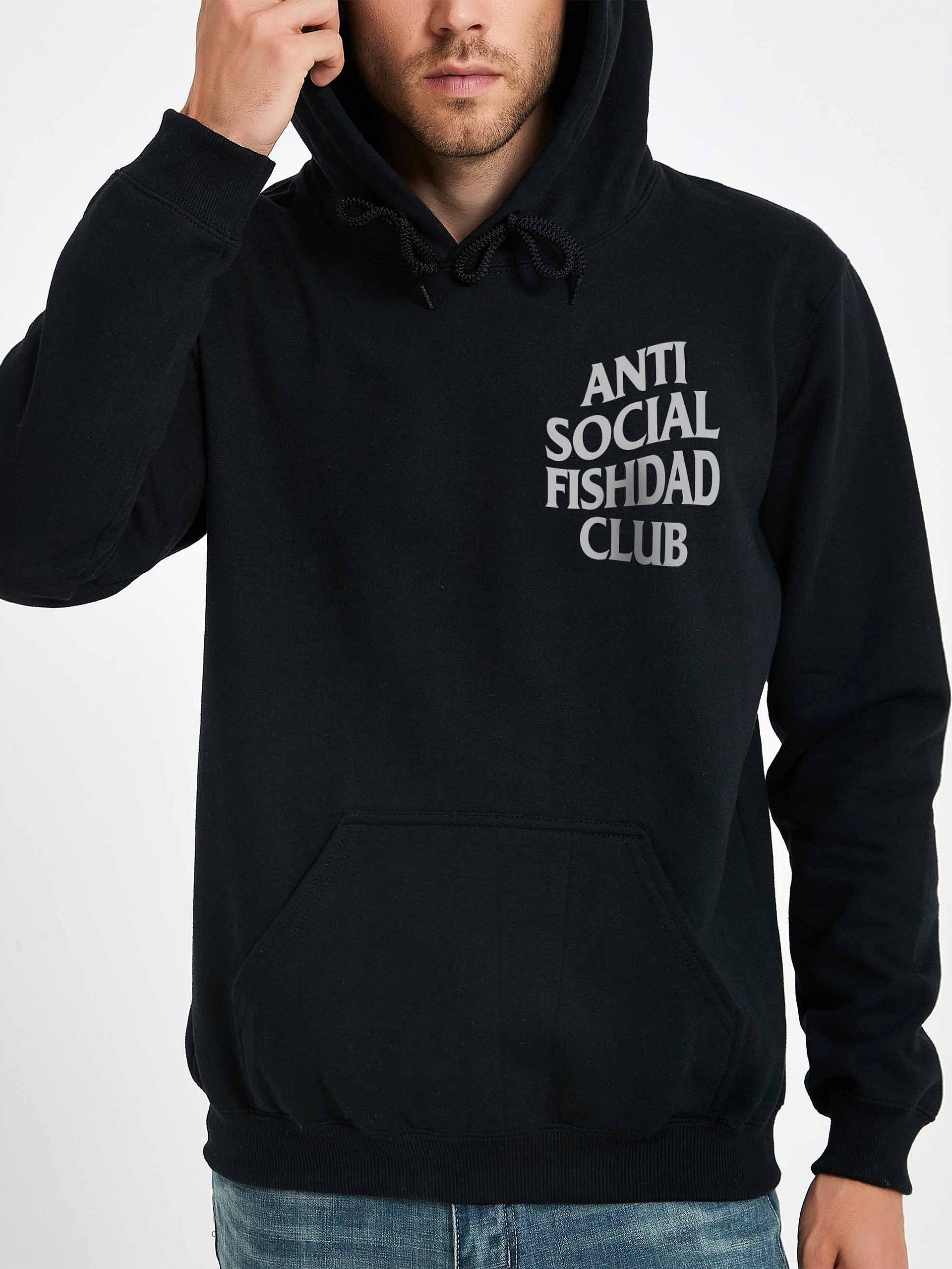 Anti Social Fish Dad Hoodie – Funny Fishing Graphic hoodie for Introvert Anglers & Fishing Lovers product image (3)