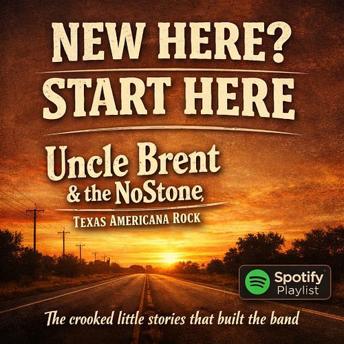 New around here?
Start with this playlist — it’s the crooked little stories that built our band.
Cold drinks. Real songs. Tex...