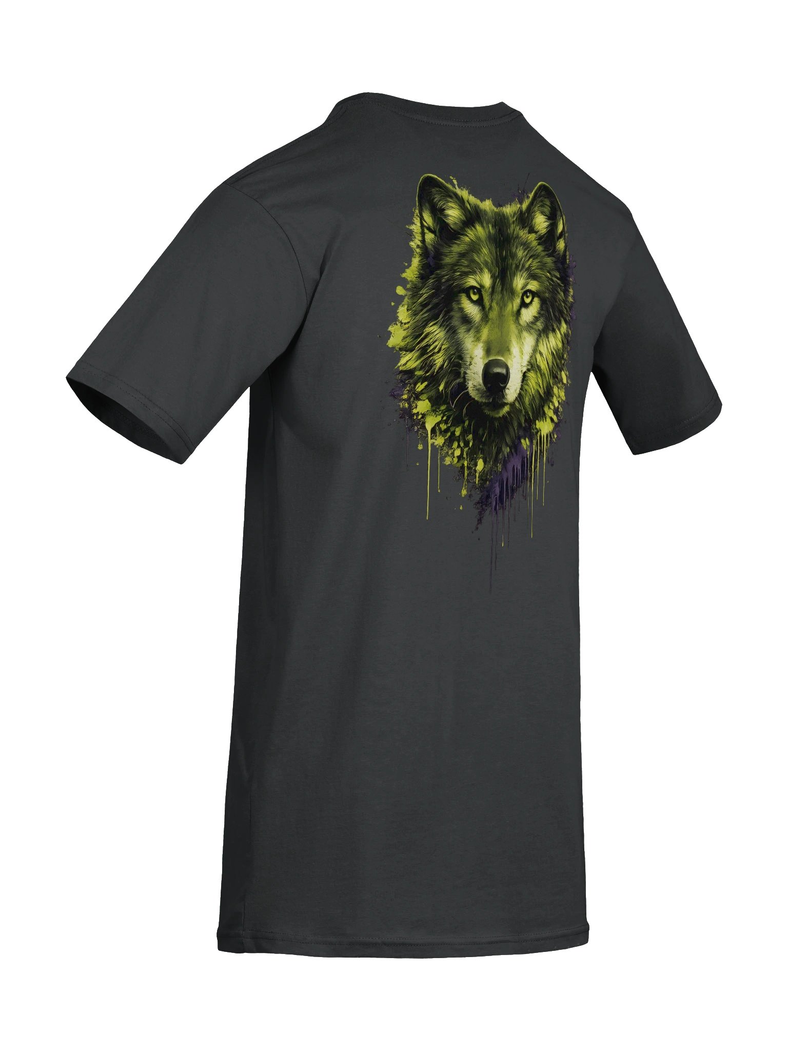 Green Wolf Graphic T-Shirt - Urban Grunge Streetwear Tee product image (69)