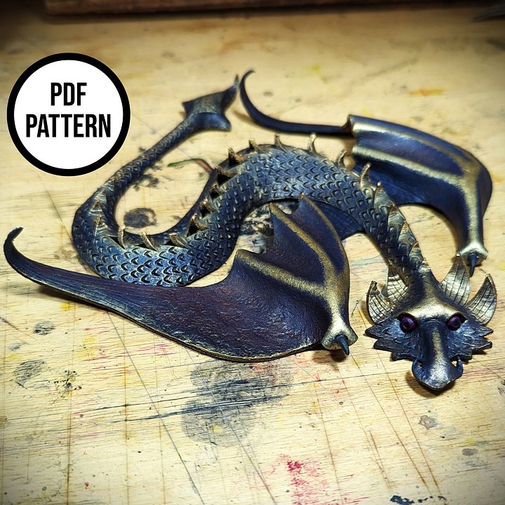 Leather Dragon Pattern for Decoration or Wall Hanging product image (2)