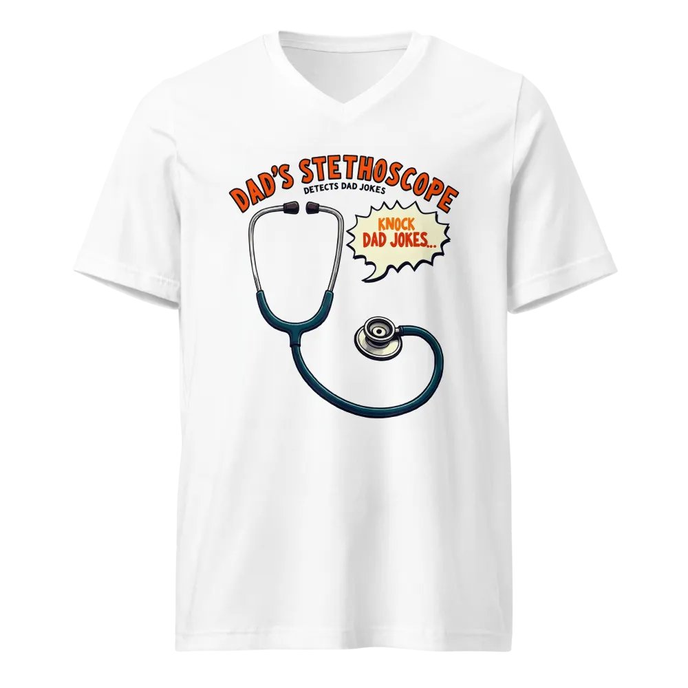 Dad's Stethoscope Humor v-neck Tee product image (1)