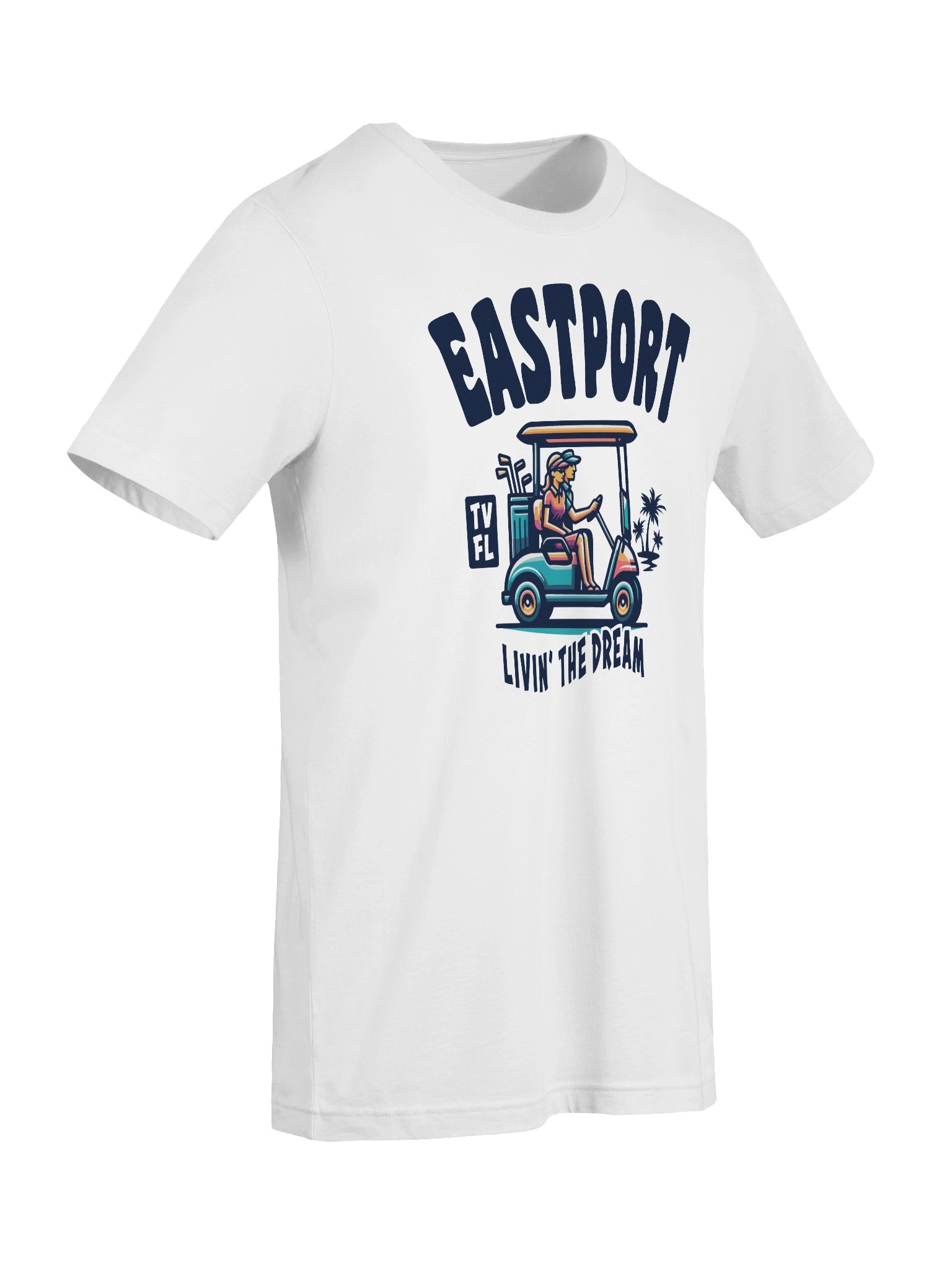 Eastport TV Florida USA Fun Golf Cart Design T-shirt product image (50)