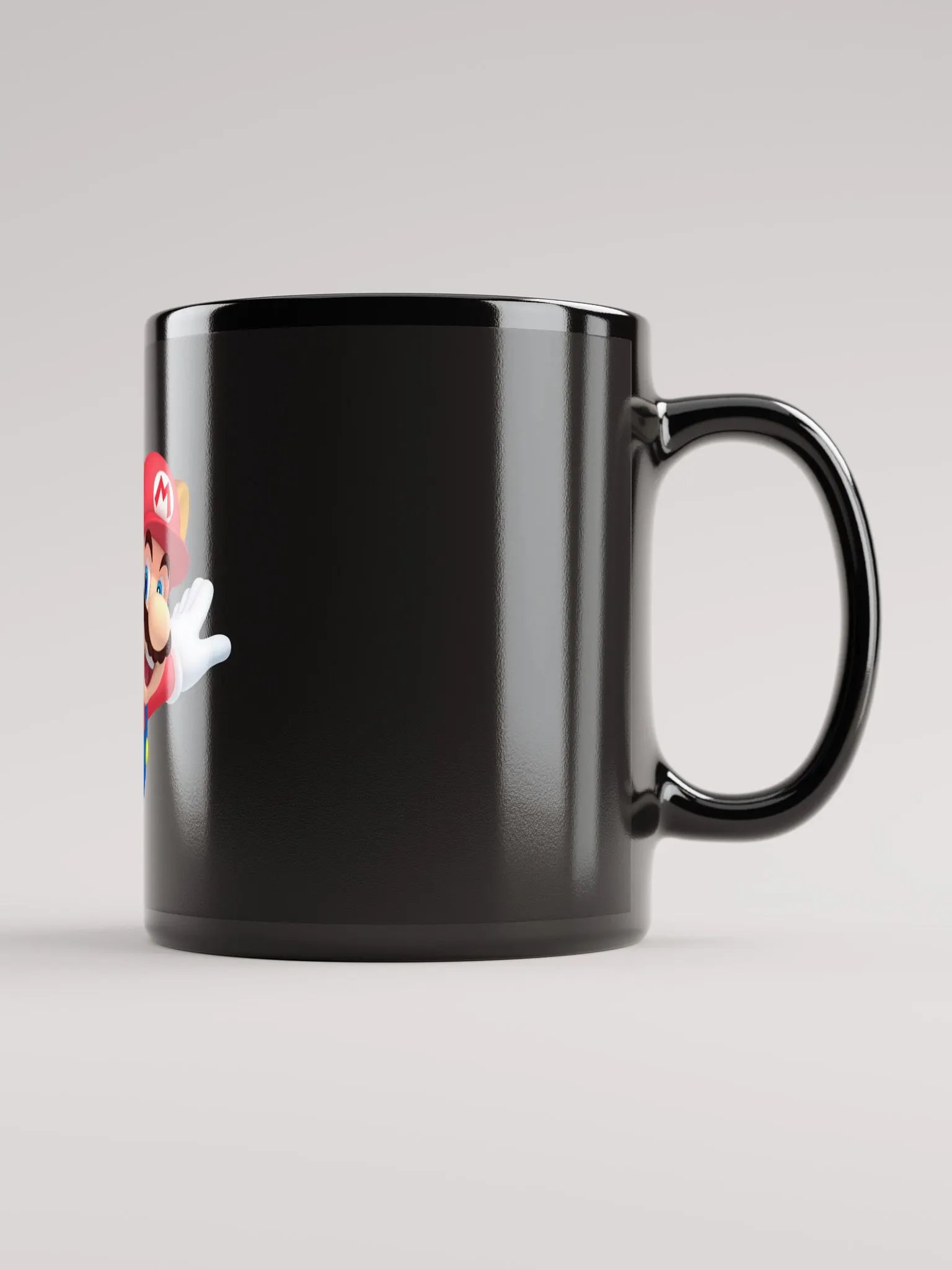 Jumping Mario Black Glossy Mug product image (2)