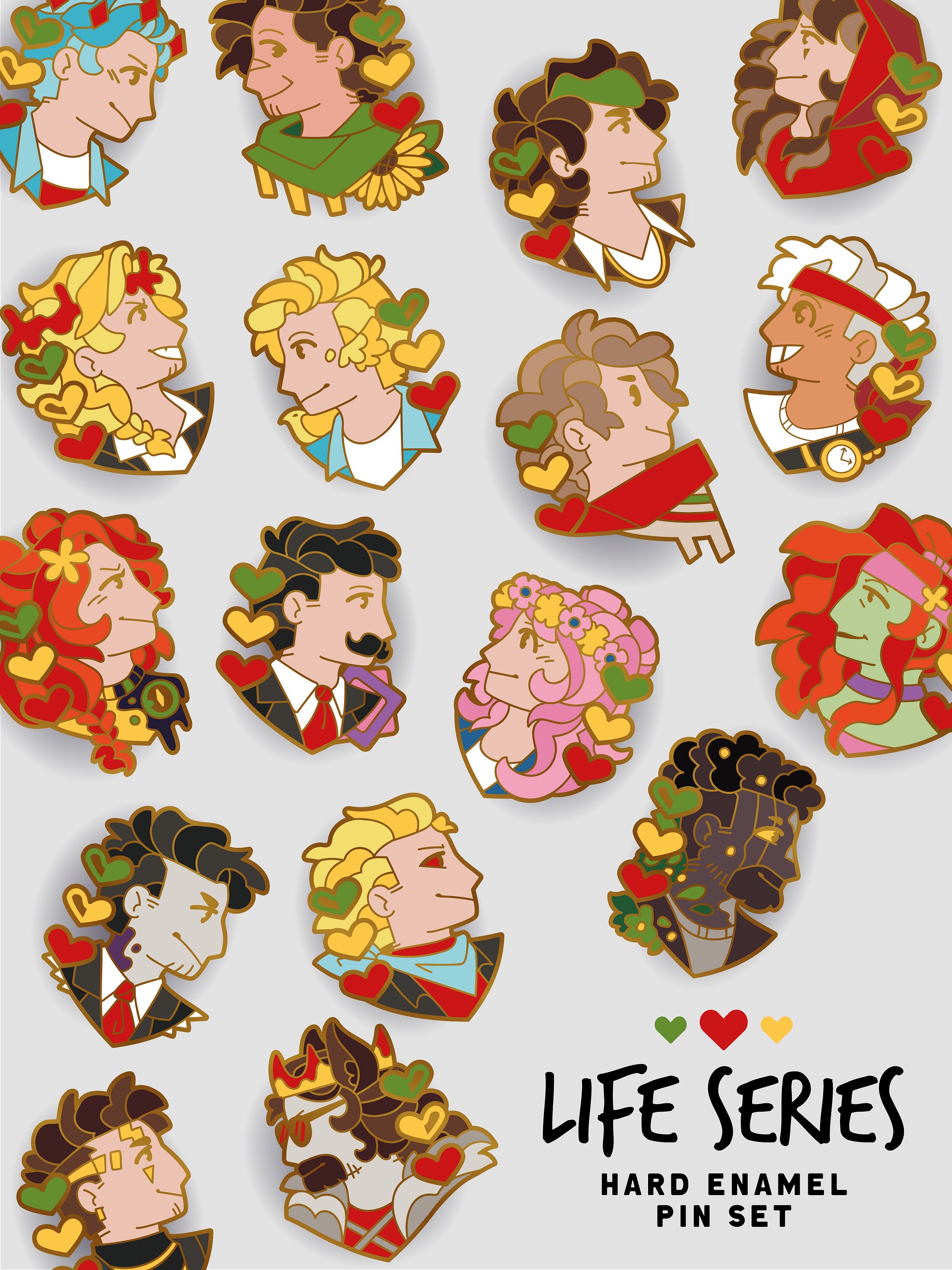 *PREORDER* Life Series Hard Enamel Pin Set product image (1)