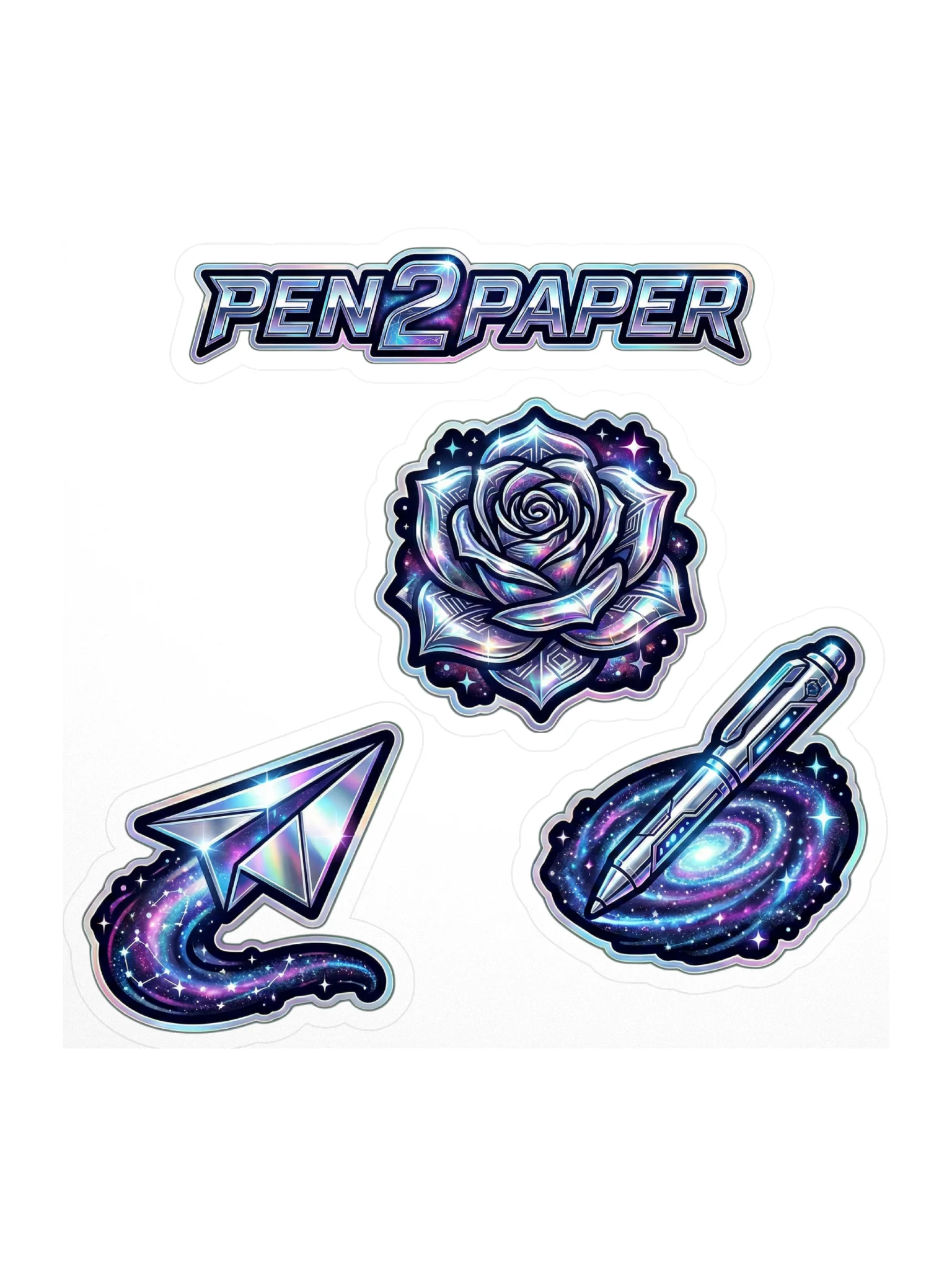 Pen 2 Paper Chrome Rose Sticker Pack product image (2)
