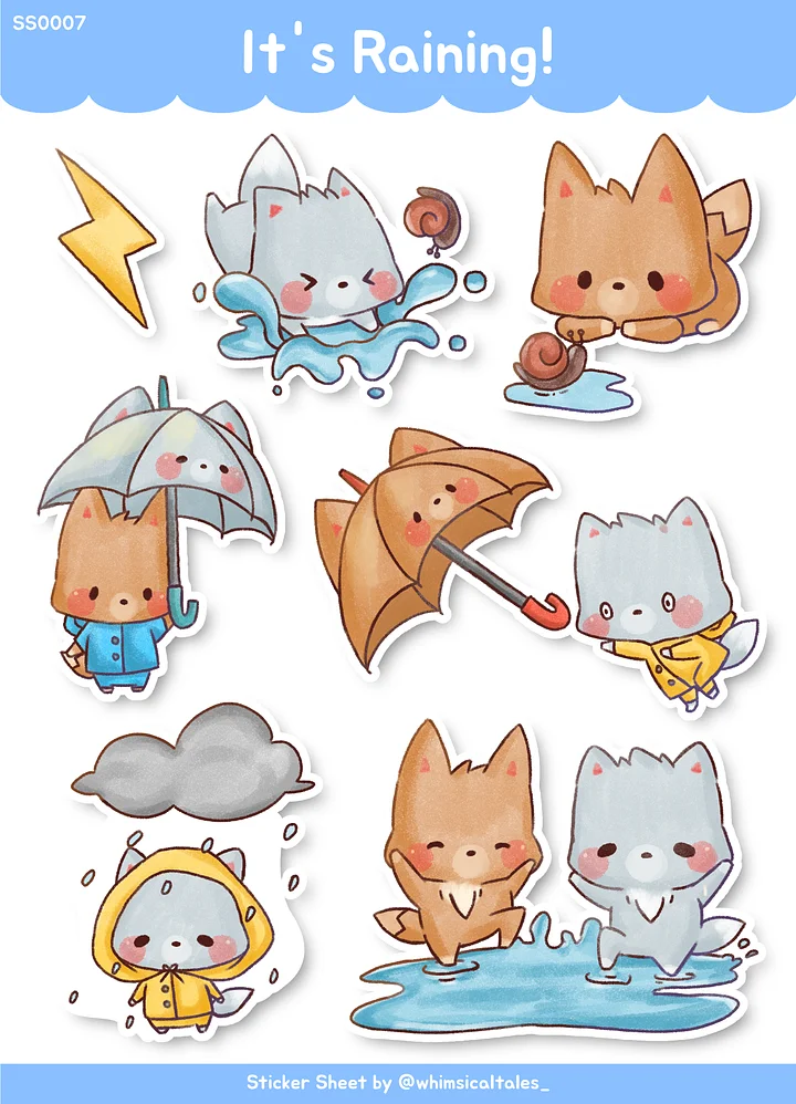 It's raining! | Sticker Sheet product image (1)