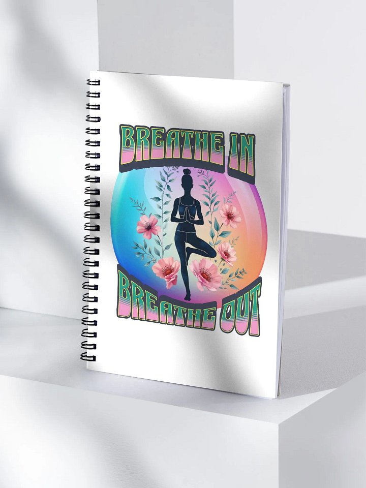 Breathe In Breathe Out Yoga Pose Notebook product image (1)