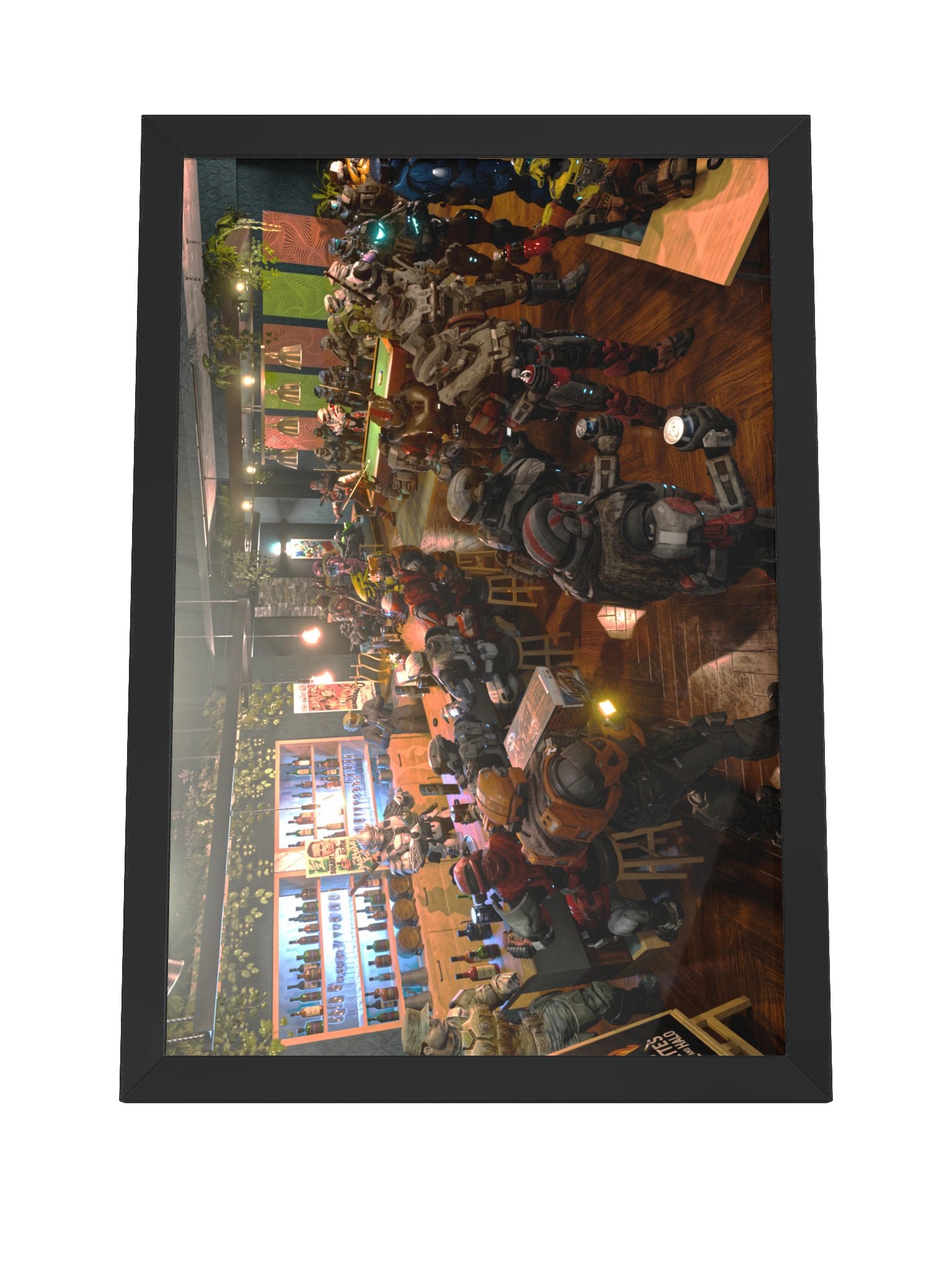 Framed CIGARETTES, COFFEE, & HALO Poster product image (4)