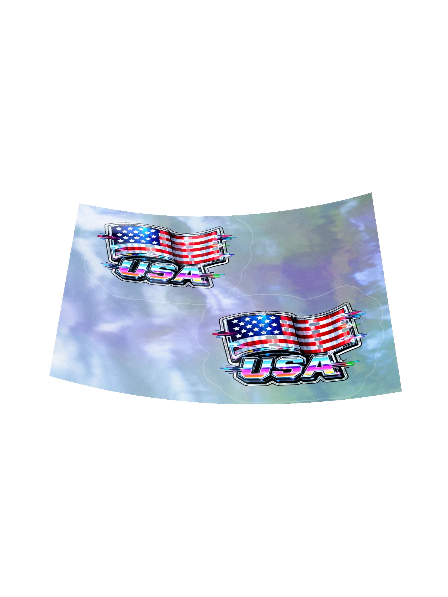 Holographic Glitch USA Flag Sticker 2-Pack product image (17)