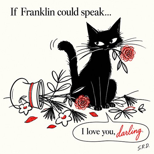 My carefully conceived Friday rollout lasted approximately one Friday. Blame the cat with the flower in his mouth.

#gentleme...