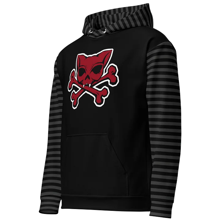 Red Kat Skull Blaque Stripped Political Hoodie product image (2)