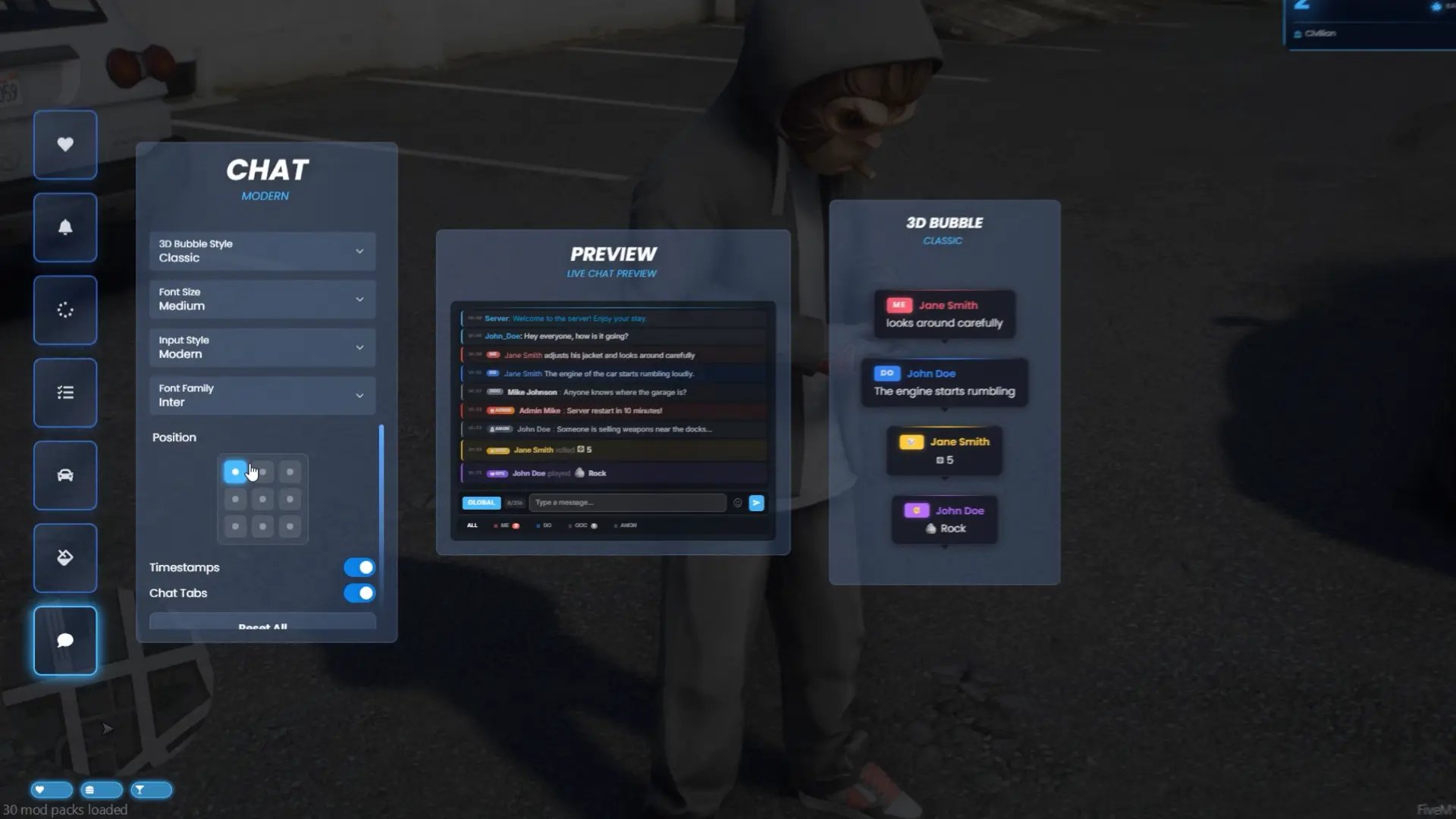 Interface 2.0 for FiveM | Advanced HUD, Chat & UI Customization System [ ESX ] product image (1)