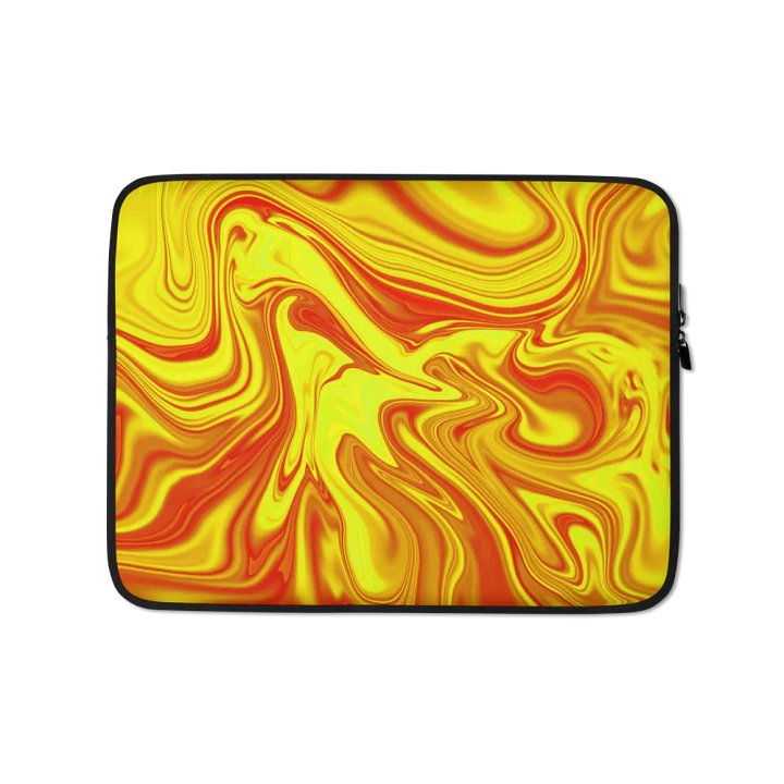 Laptop Sleeve - Yellow and Red Digital Fluid Art product image (1)
