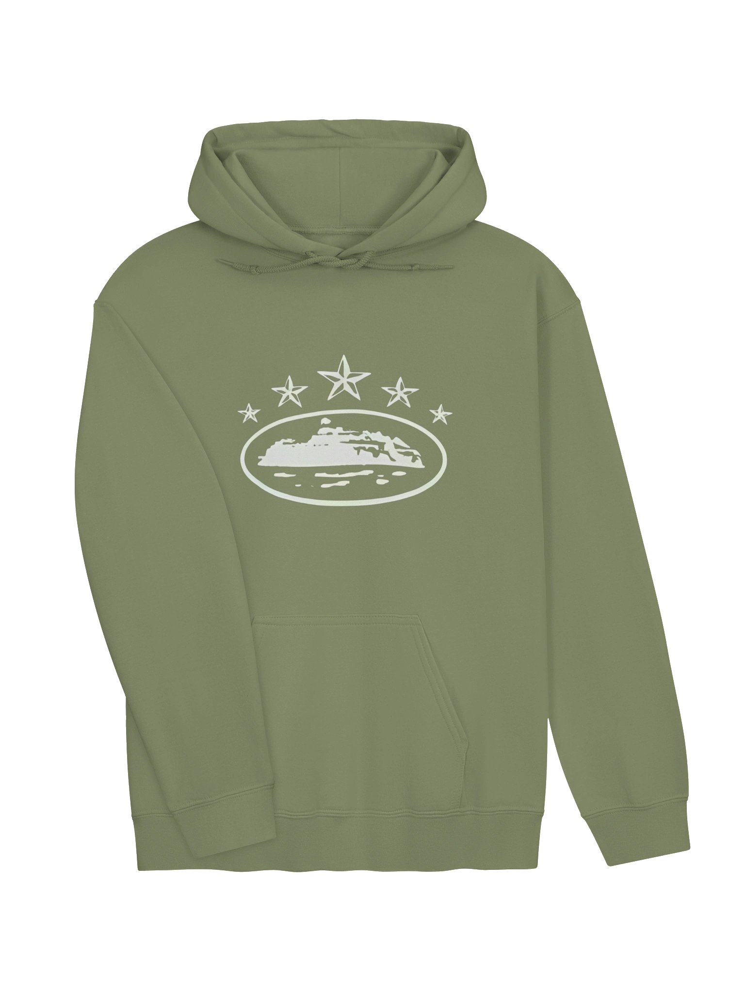 Corteiz 5 Starz Alcatraz Hoodie Green product image (3)
