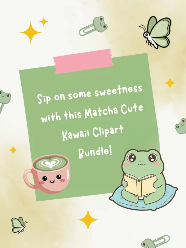 Matcha Aesthetic Digital Sticker PNG product image (9)