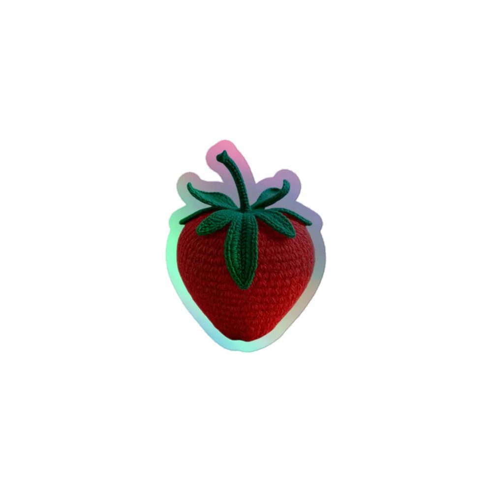 CozyAvocado Kiss-Cut Holographic Sticker Sheet Strawberry #1 product image (1)