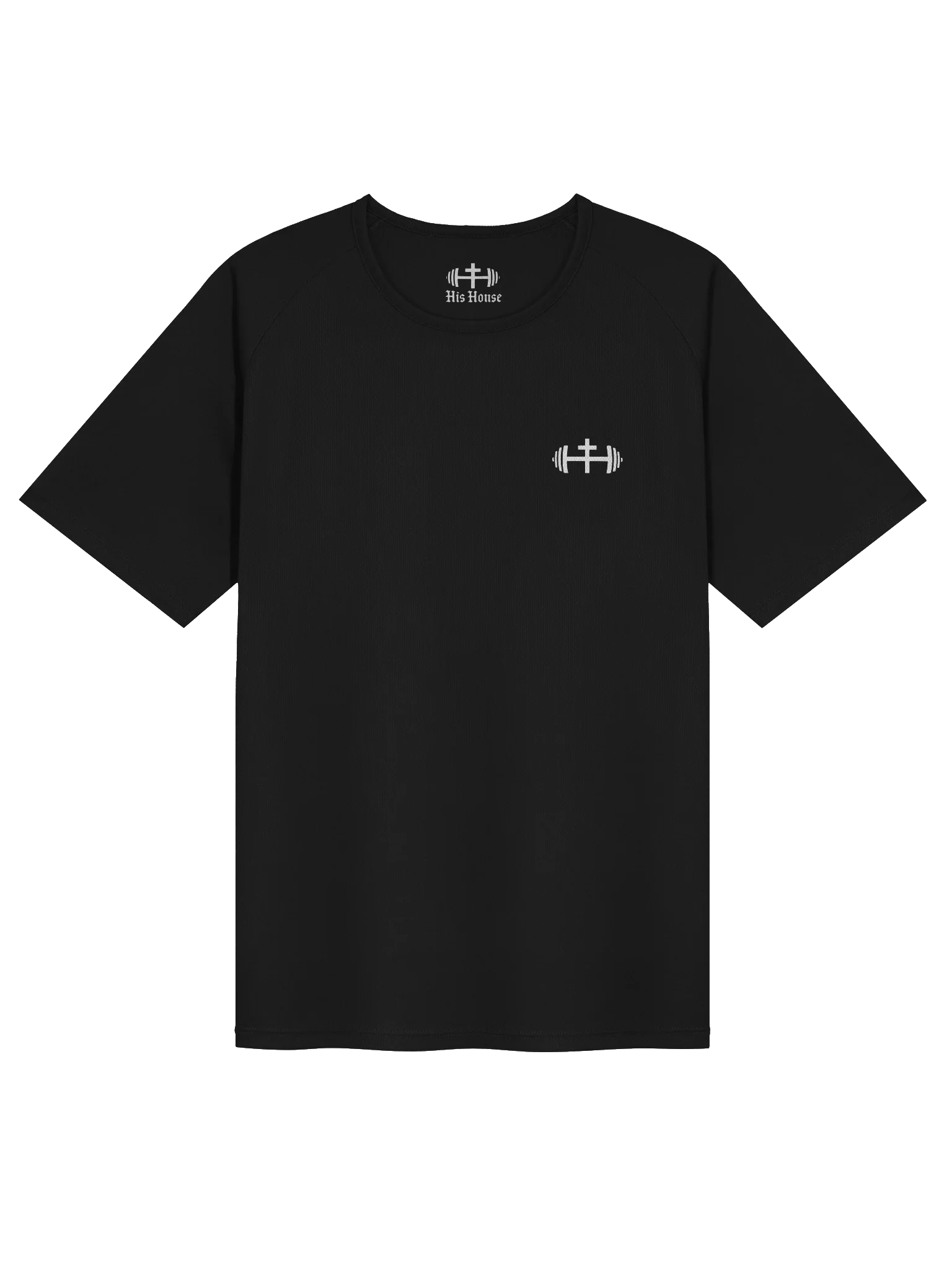 His House Mens Performance Crew Collar T-Shirt -White Logo by His House