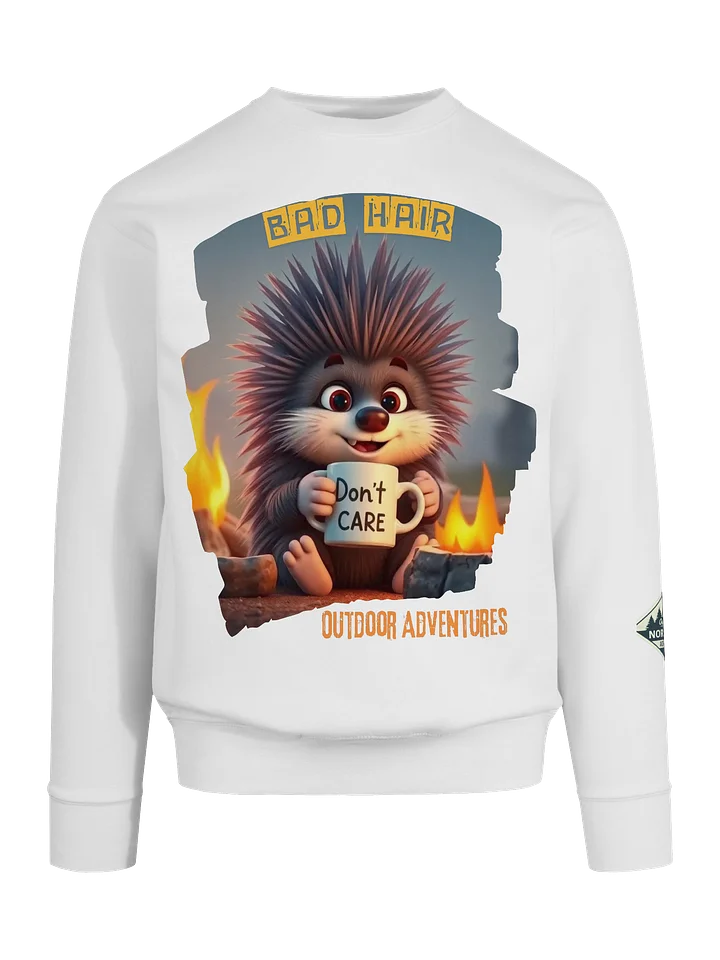 “Bad Hair, Don’t Care” Porcupine Sweatshirt product image (1)