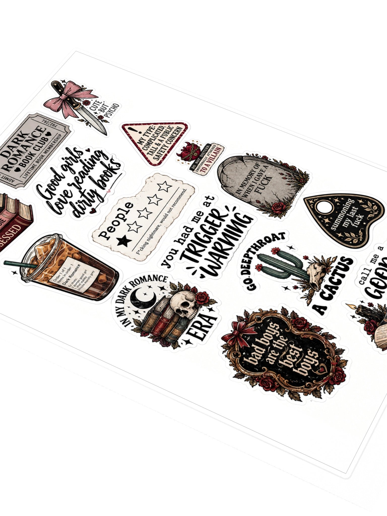 Trigger Warnings & Bad Decisions - Sticker Sheet product image (2)