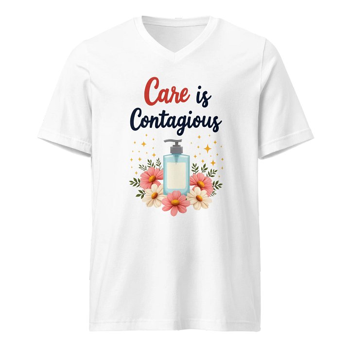 Care is Contagious V-Neck Tee product image (1)