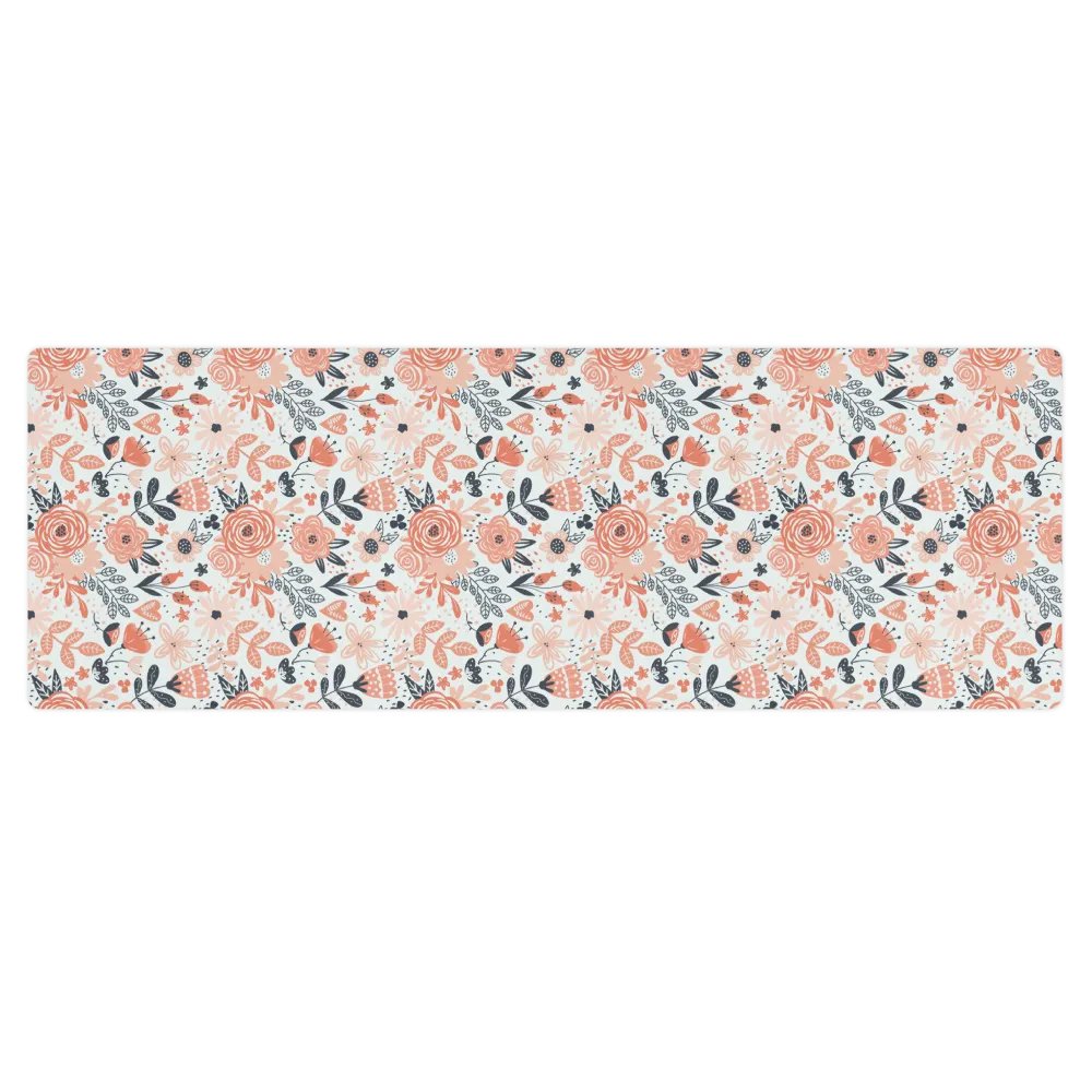 Orange Floral Boho Yoga Mat by Treasure Pie product image (1)