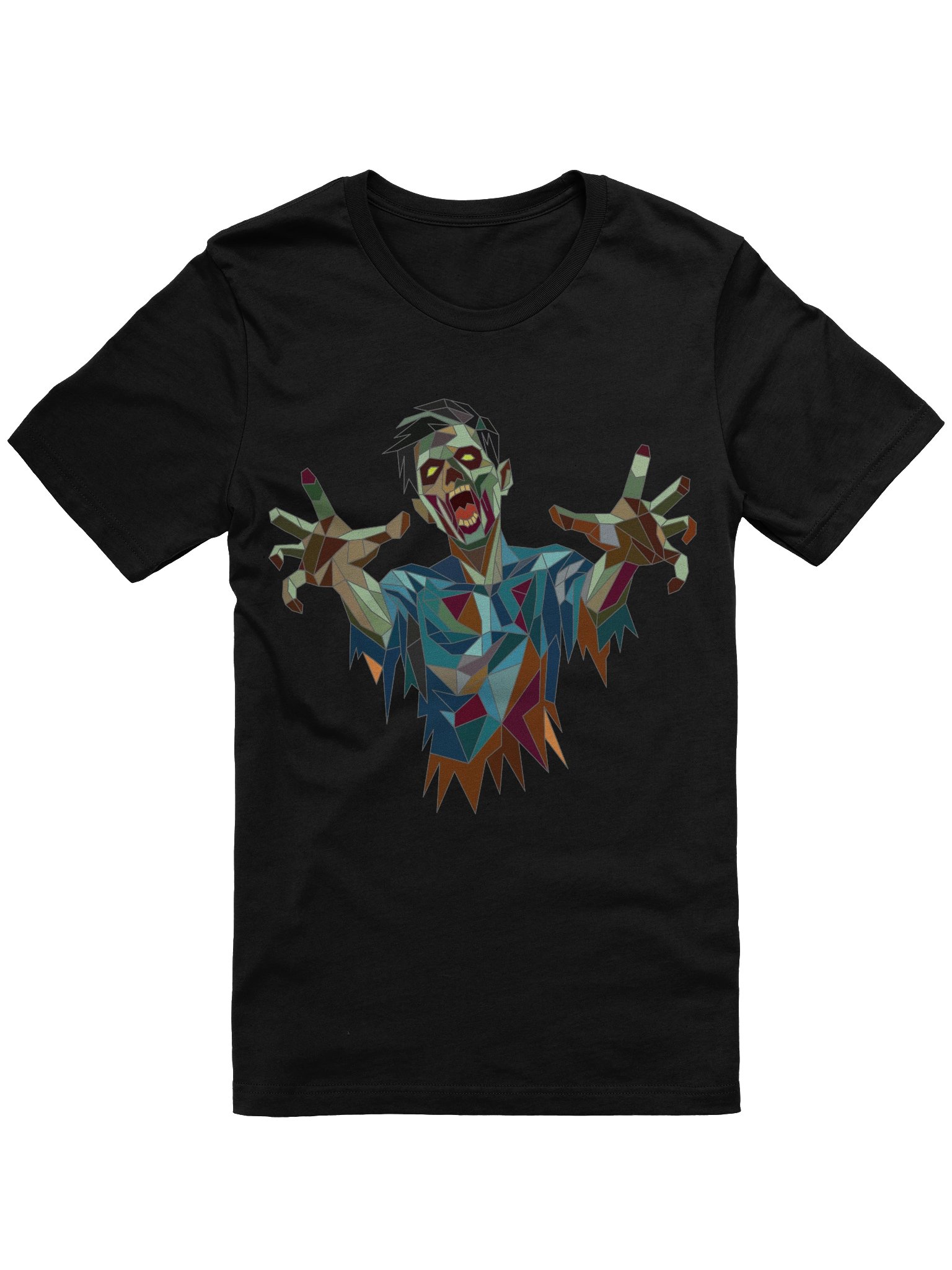 Geometric Zombie Halloween T-Shirt | Spooky Season Graphic Tee product image (2)