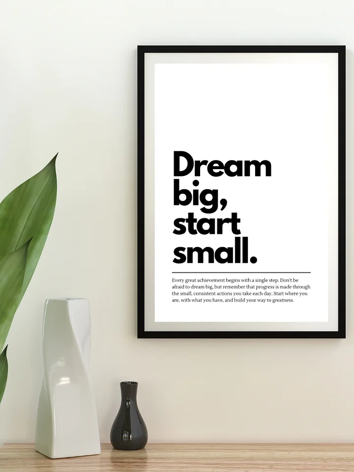 Dream Big Start Small Minimalist Printable Wall Art product image (2)