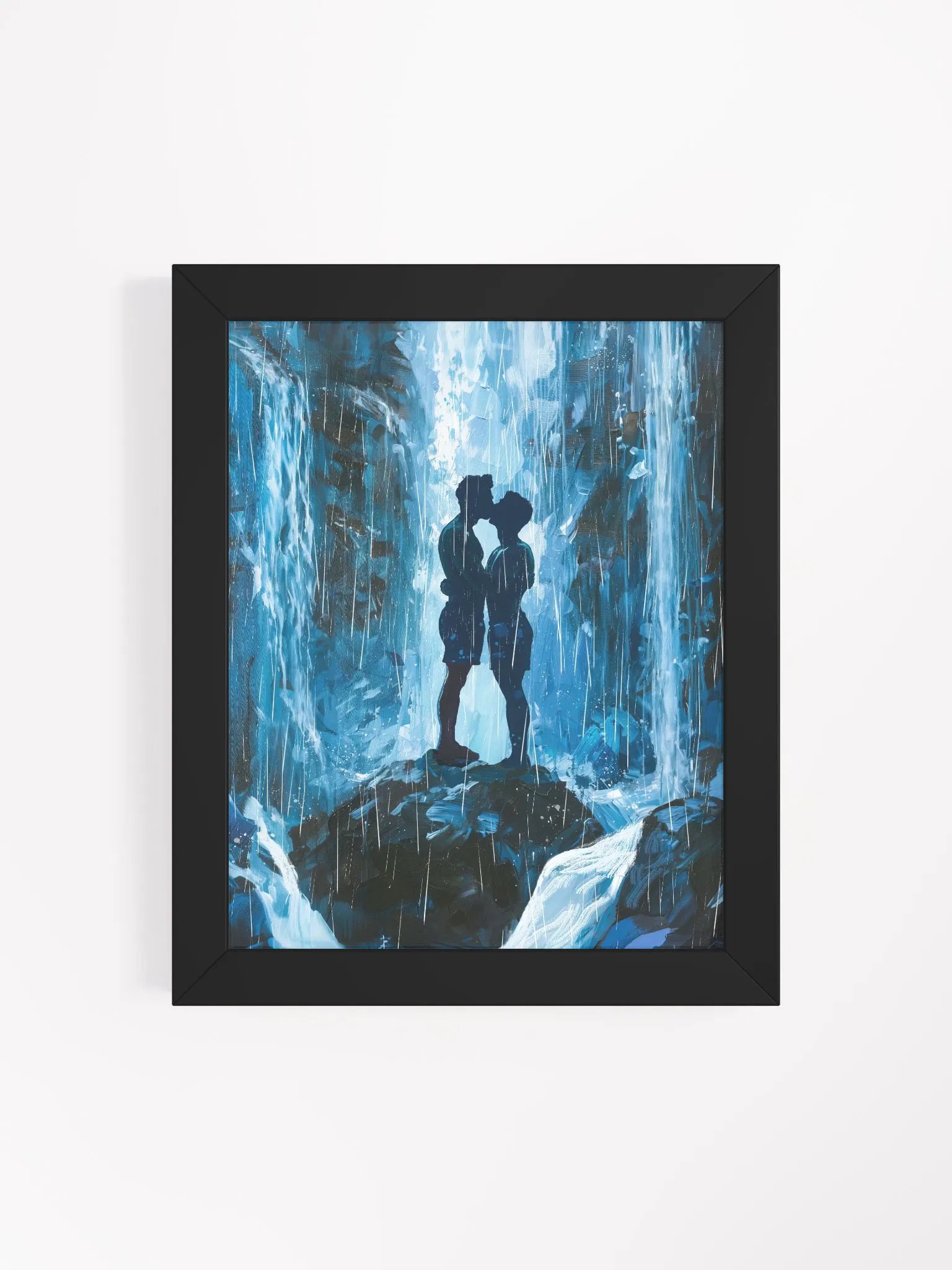 Kiss Beneath The Waterfalls - Gay Art Studio Framed Print product image (4)
