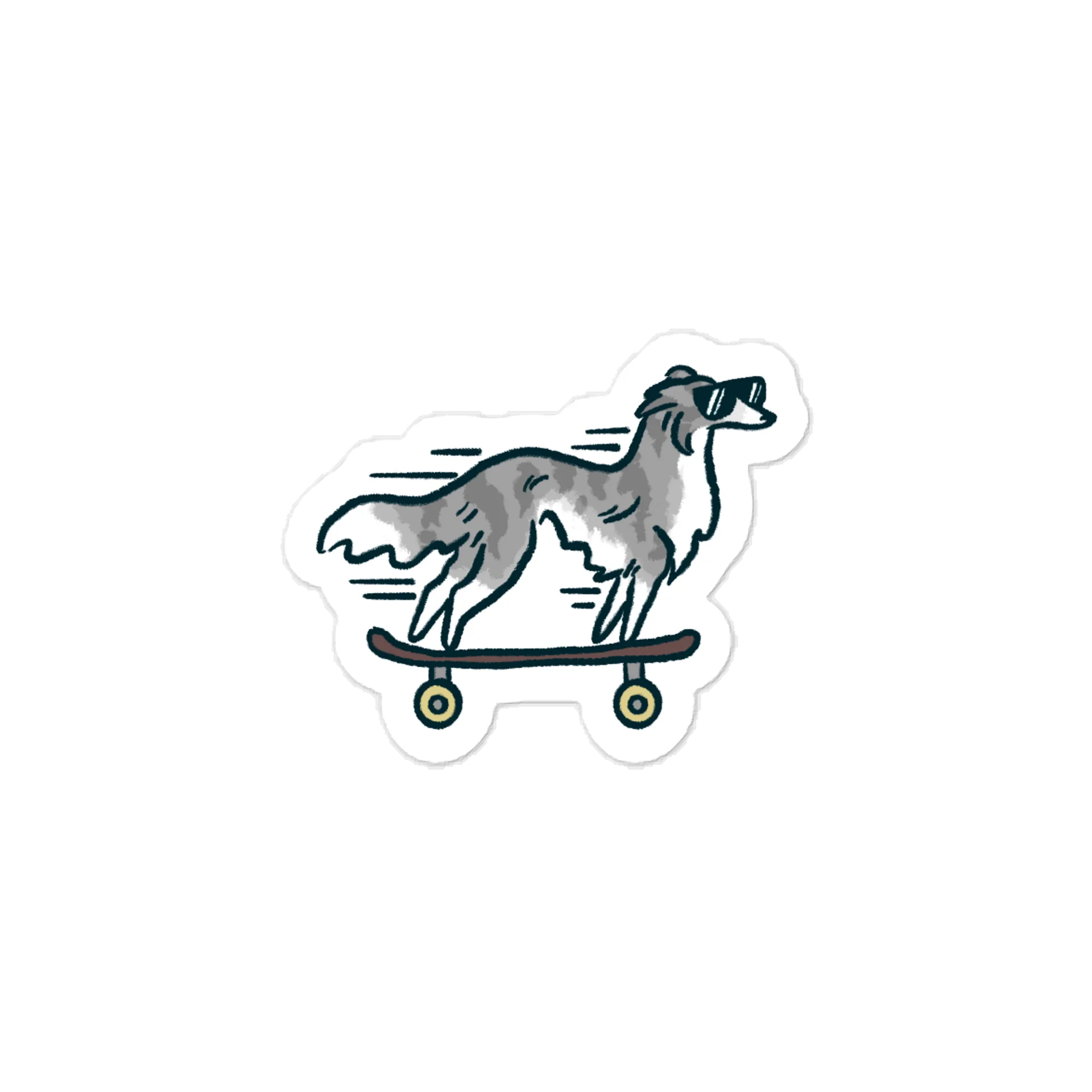 Fast Dog Sticker - Silver Brindle product image (1)