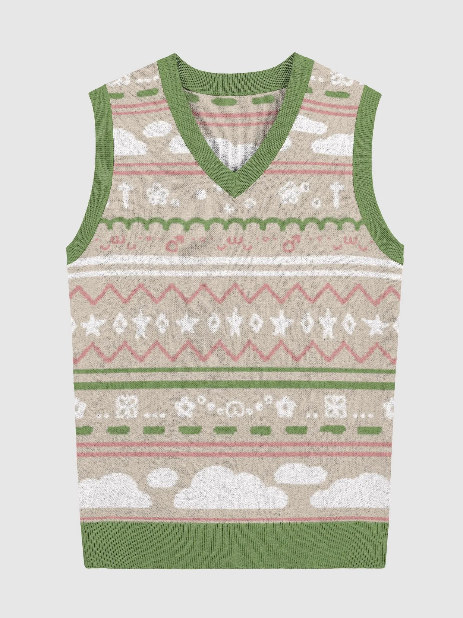 Cloudy Christmas Vest - Beige product image (4)