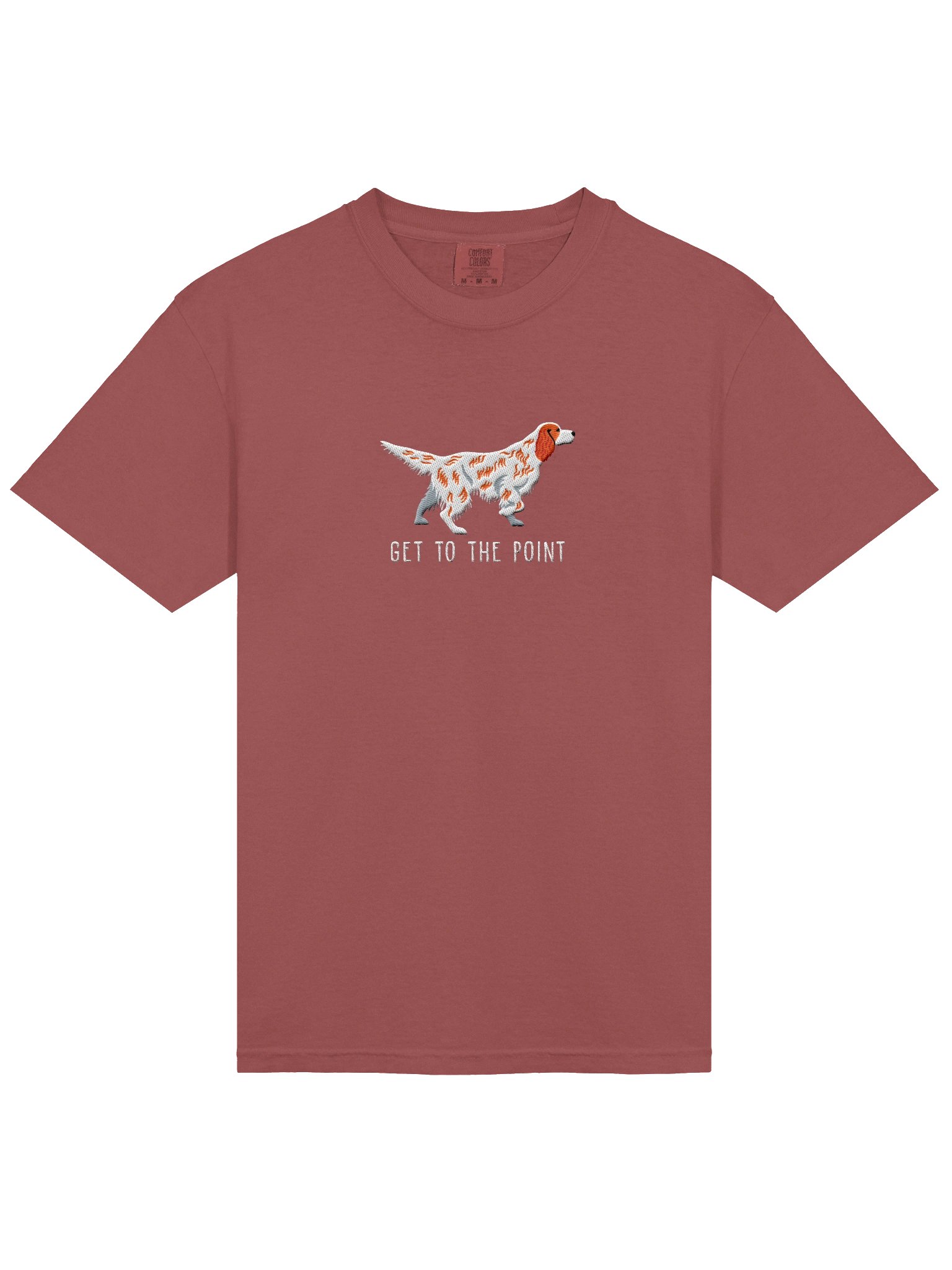 Get to the Point T-Shirt(Embroidered) of an English Setter(Orange Belton) product image (6)