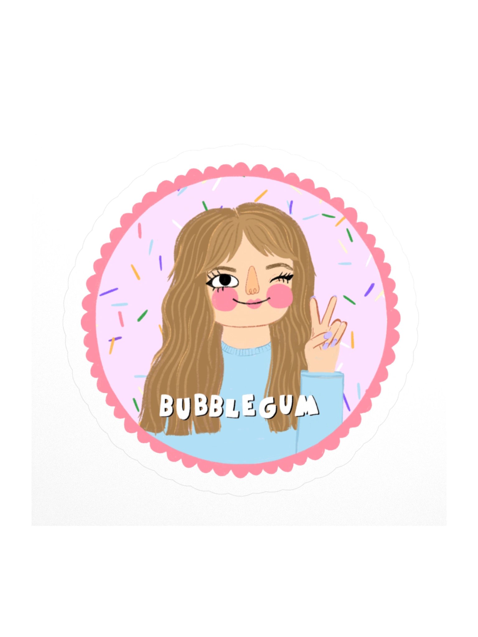 Bubblegum Peace Sticker product image (1)
