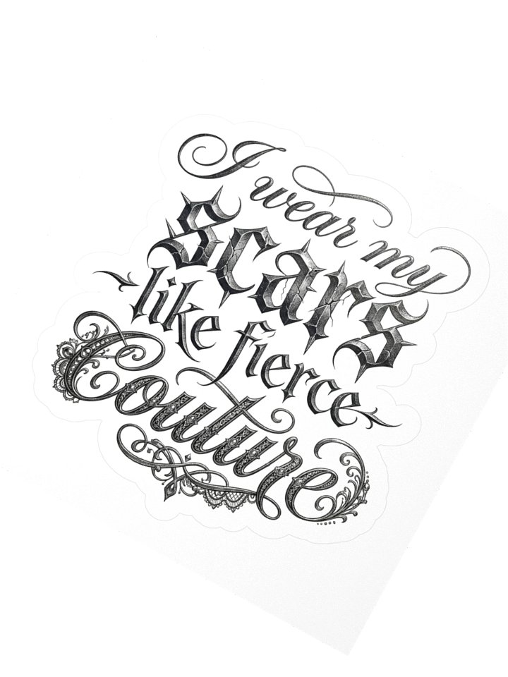 I Wear My Scars Like Fierce Couture (from Red Riding Hood's Survivor Anthem) product image (6)