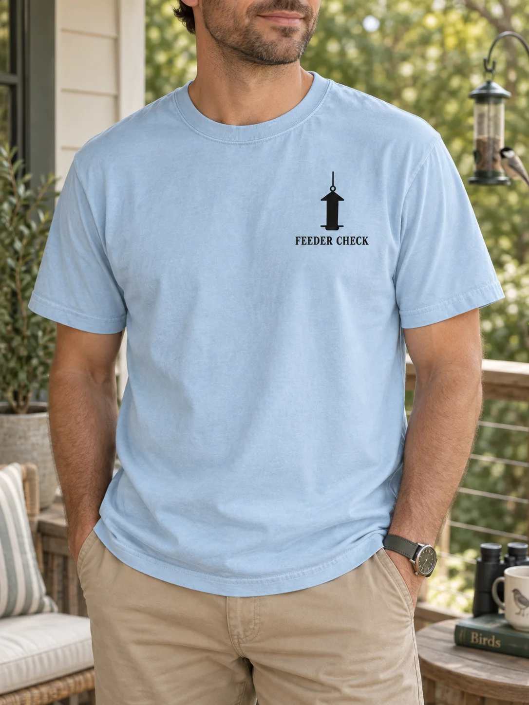 FEEDER CHECK | Minimalist Birding Tee product image (3)