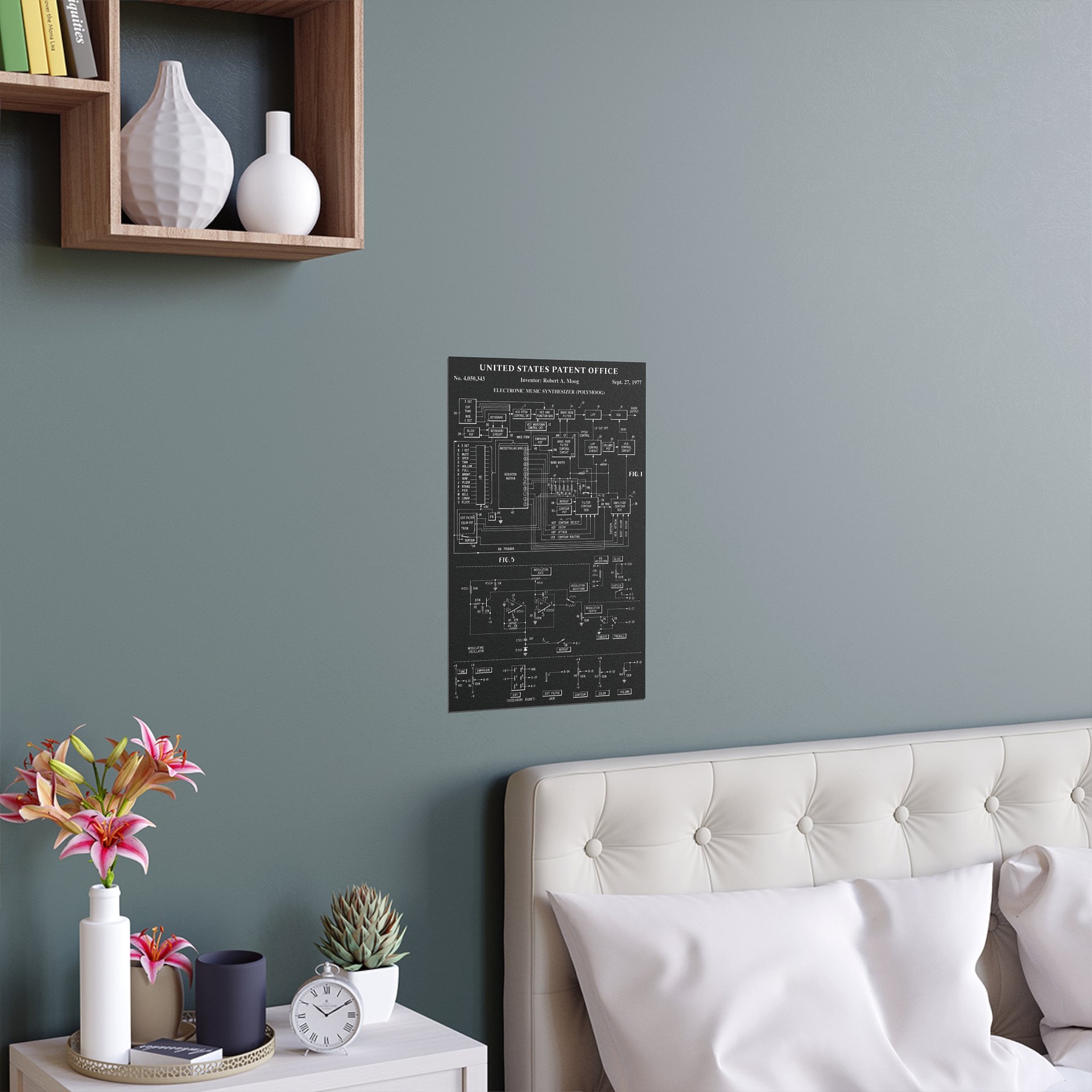 Polymoog Wall Art Poster - Moog Synth Patent 1977 (Vintage Analog Synthesizer) product image (3)