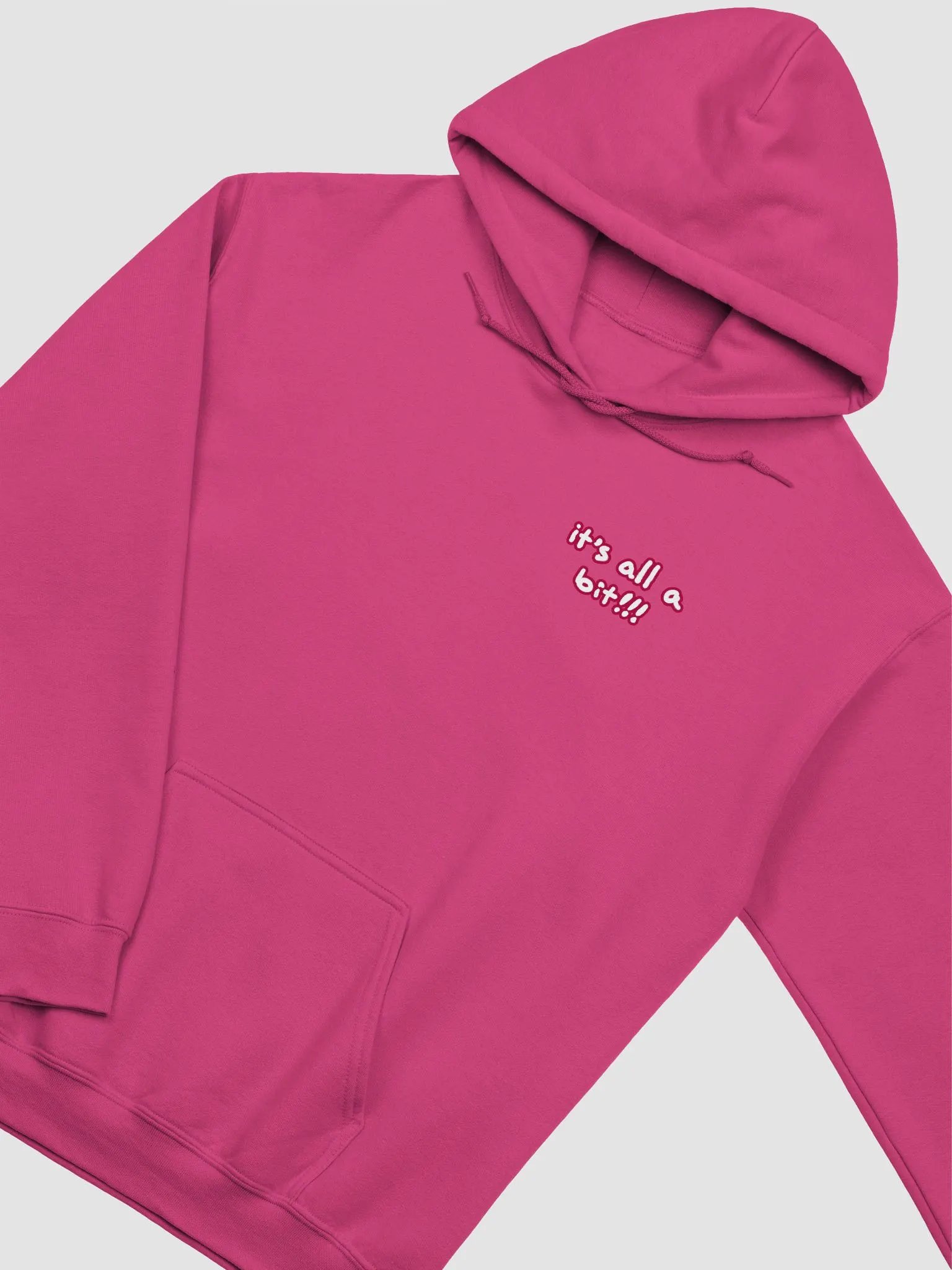 “It’s all a bit!!!” (sm. lined design, #A6073C) classic hoodie product image (37)