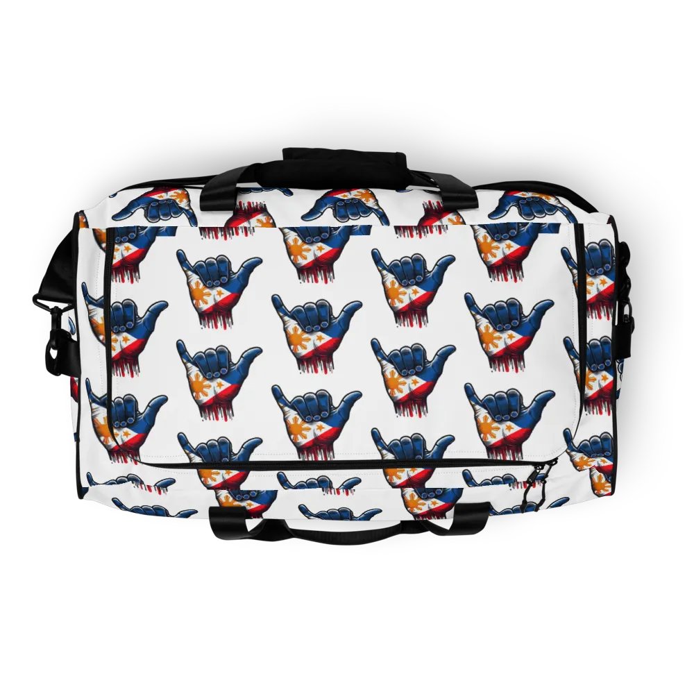 Mabuhay The Aloha of the Philippines Duffle Bag - Shaka Hang Loose Vibes for Your Adventures product image (6)