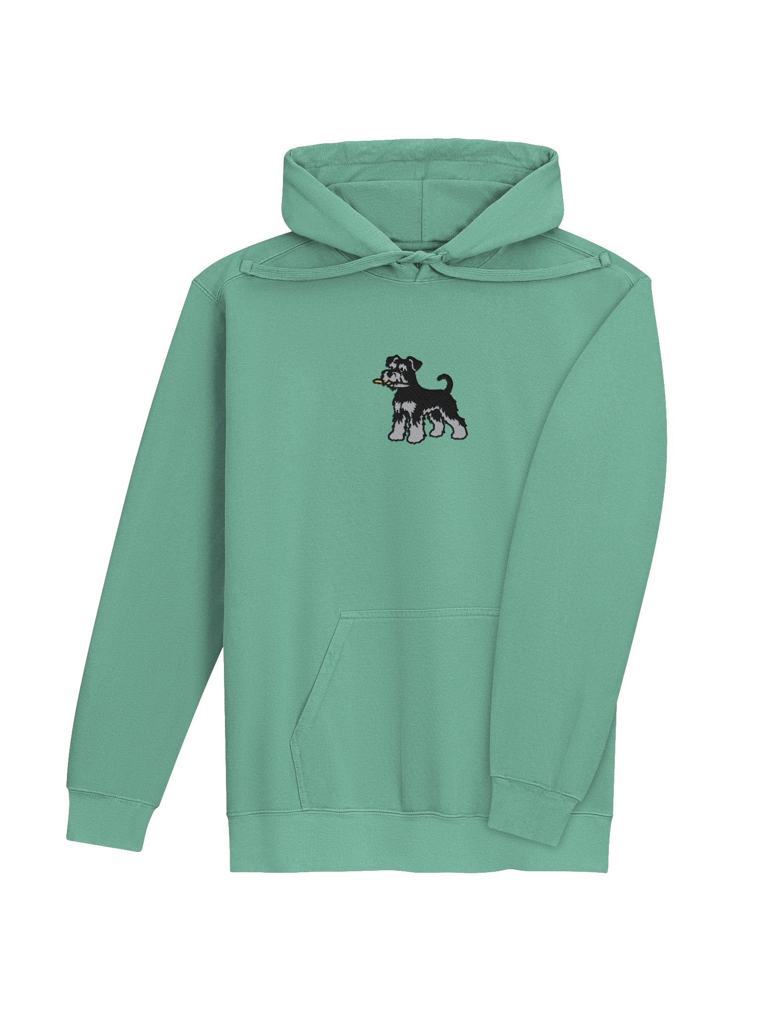 Funny Chibi-Style Miniature Schnauzer(Black & Silver) Embroidered Premium Hoodie product image (44)