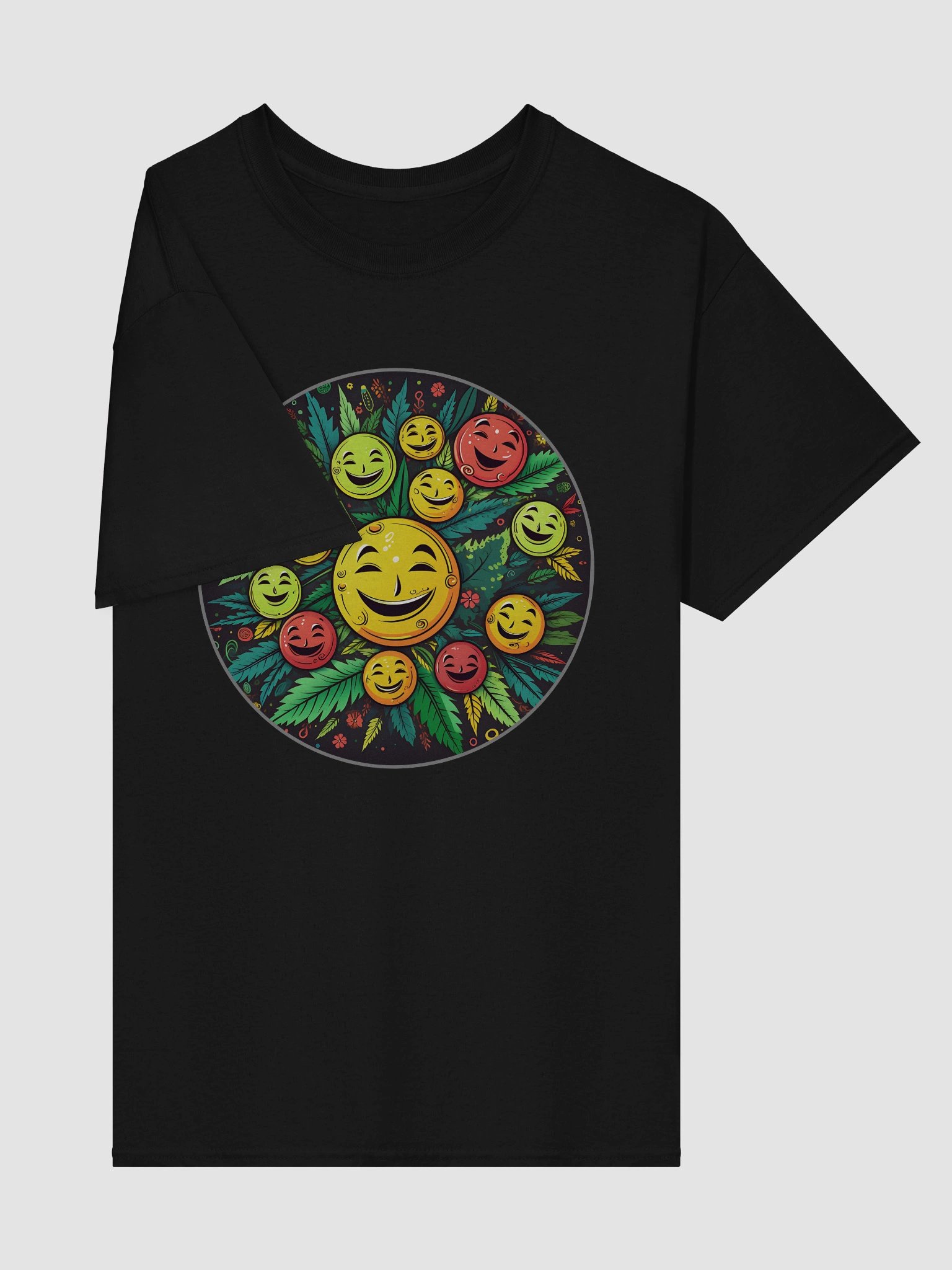 Get Happy - Cannabis Chemical THC - Smiley Graphic Design on Heavyweight T-Shirt product image (8)